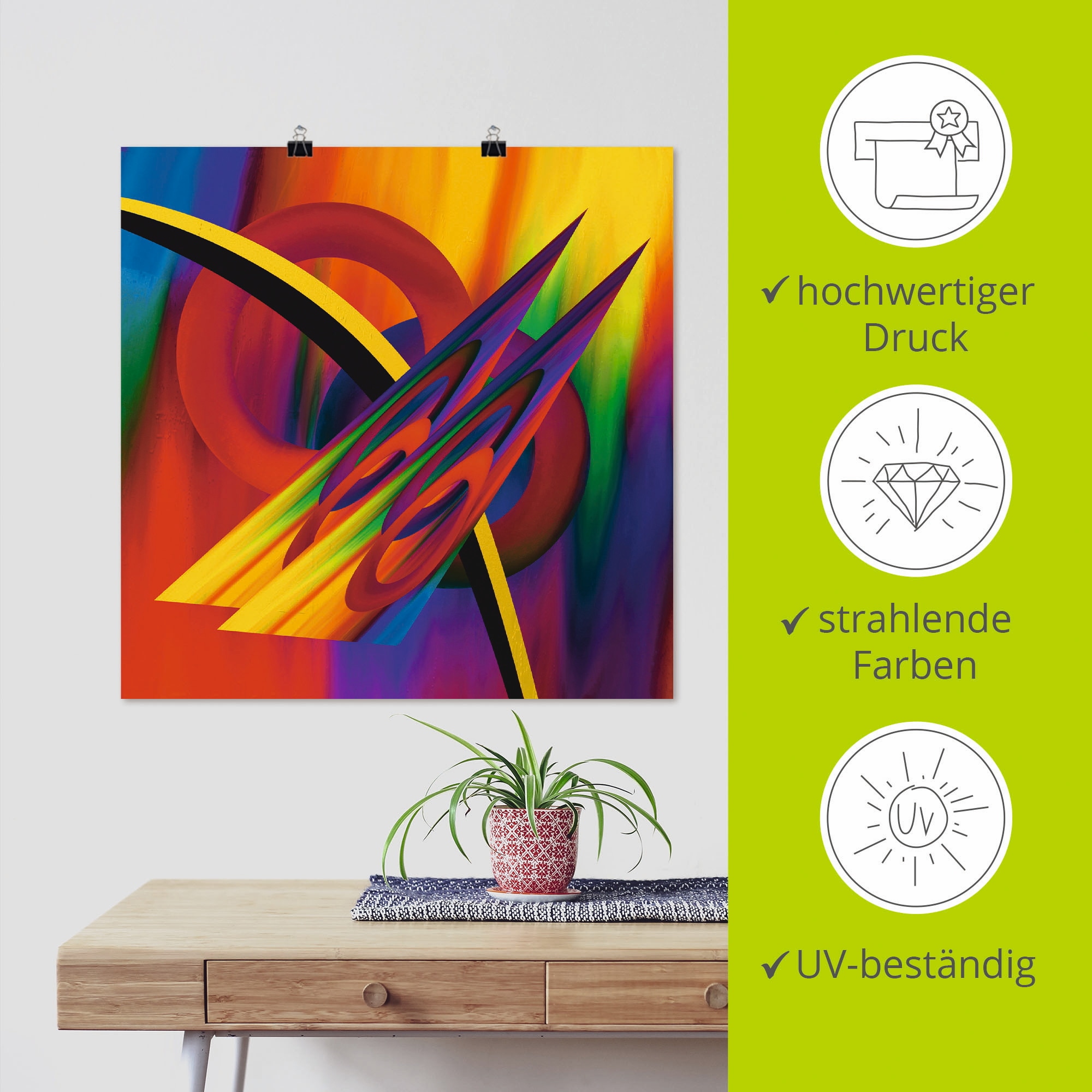 Artland Poster »Modern Bunt« 1 cuis tlg. ohne Rahmen