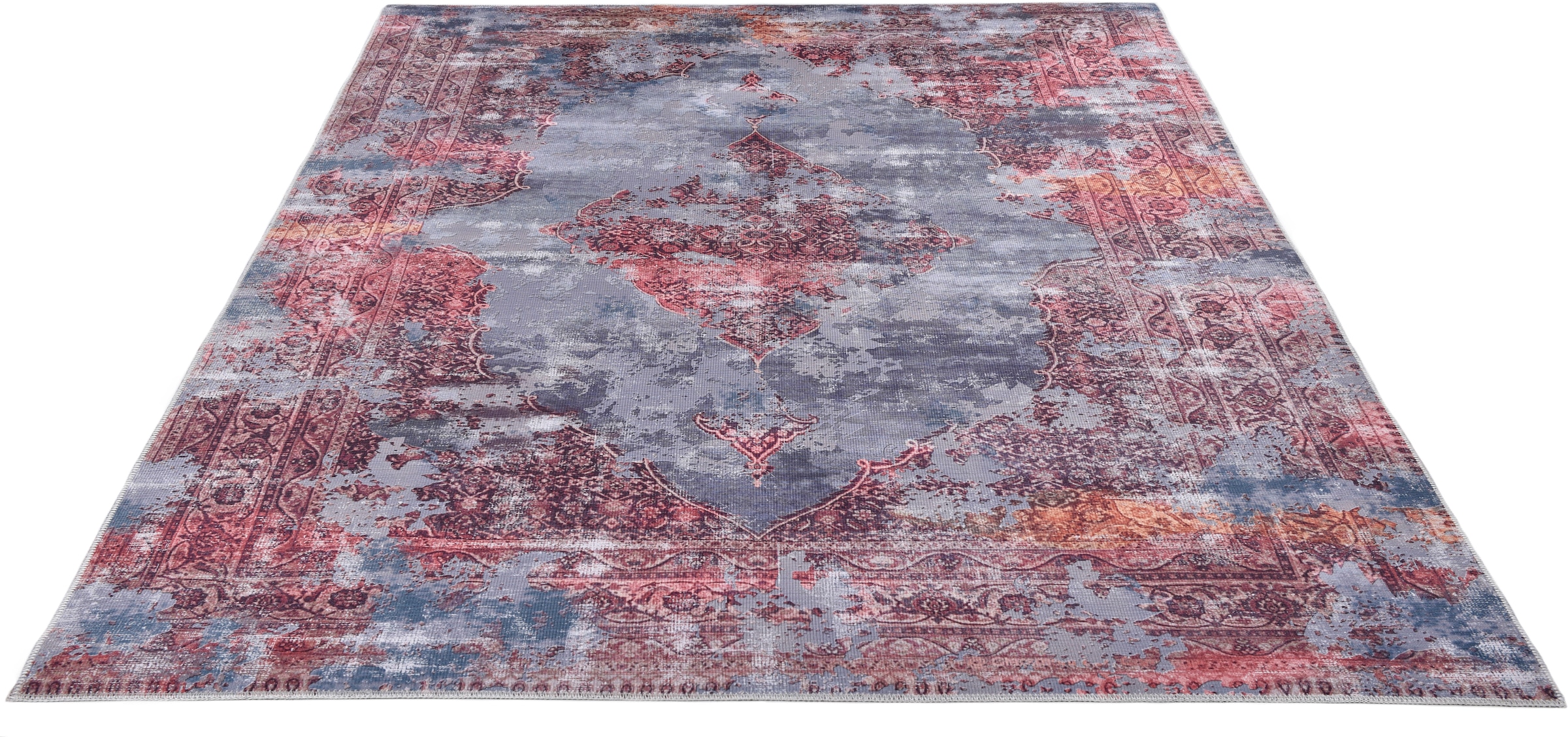 Image of Gino Falcone Teppich "Cecilia 067" rechteckig 3 mm Höhe Flachgewebe, bedruckt, Vintage Design
