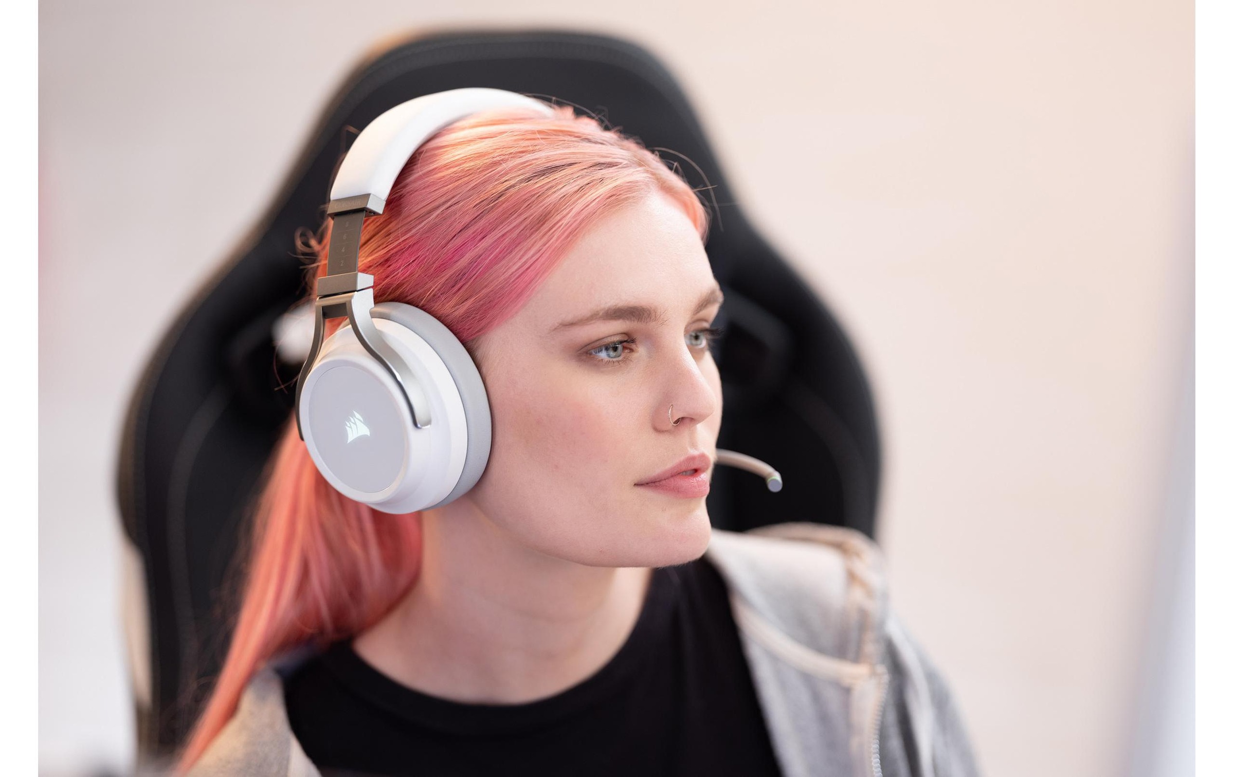 Corsair Headset »Virtuoso RGB Weiss«, Mikrofon abnehmbar
