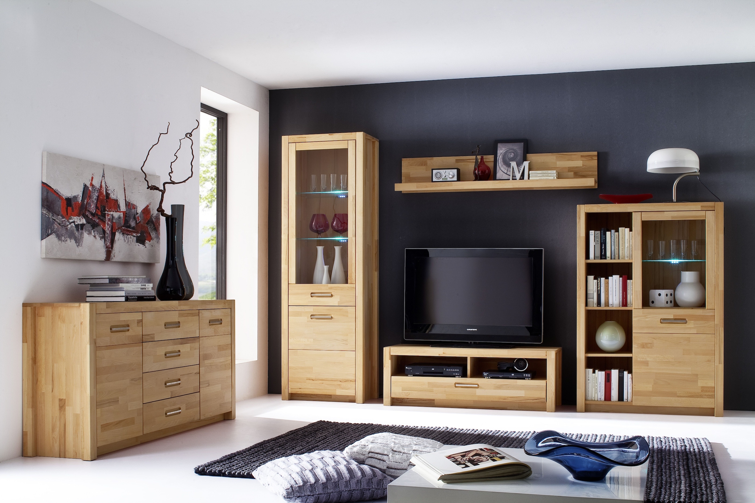 MCA living Sideboard »Fenja« 1 Stk. tlg. Massivholz, 4 Schubkästen, 2 Türen