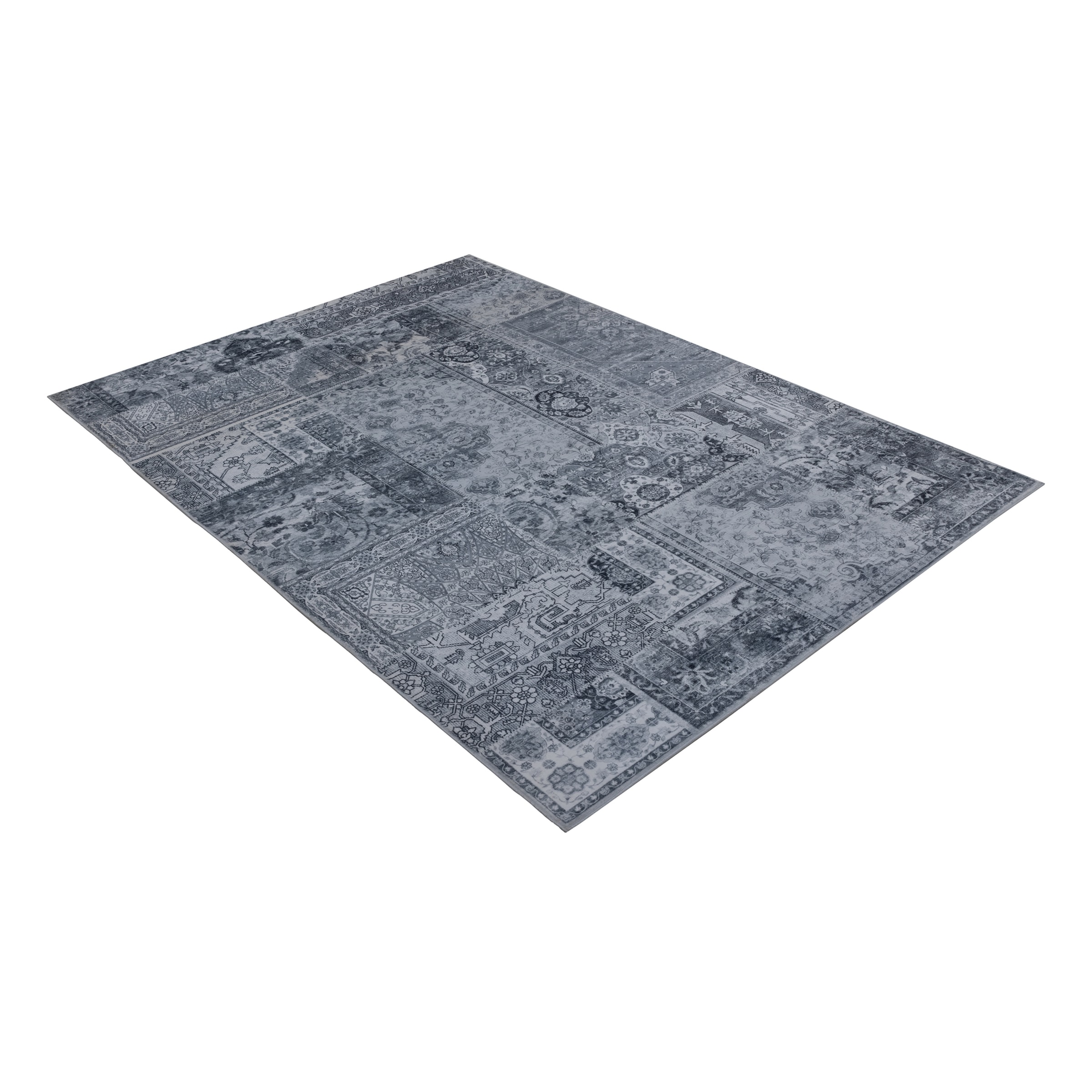 Kayoom Teppich »Visionary 130« rechteckig 8 mm Höhe Kurzflor, Vintage, Patchwork Muster, Modernes Muster