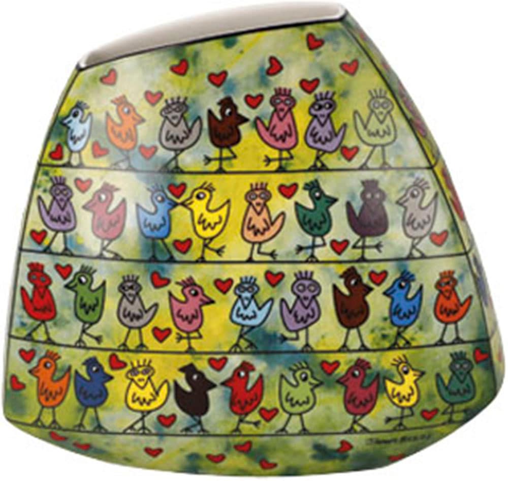 Goebel Dekovase "James Rizzi - Birds on a Love Wire" 14 cm