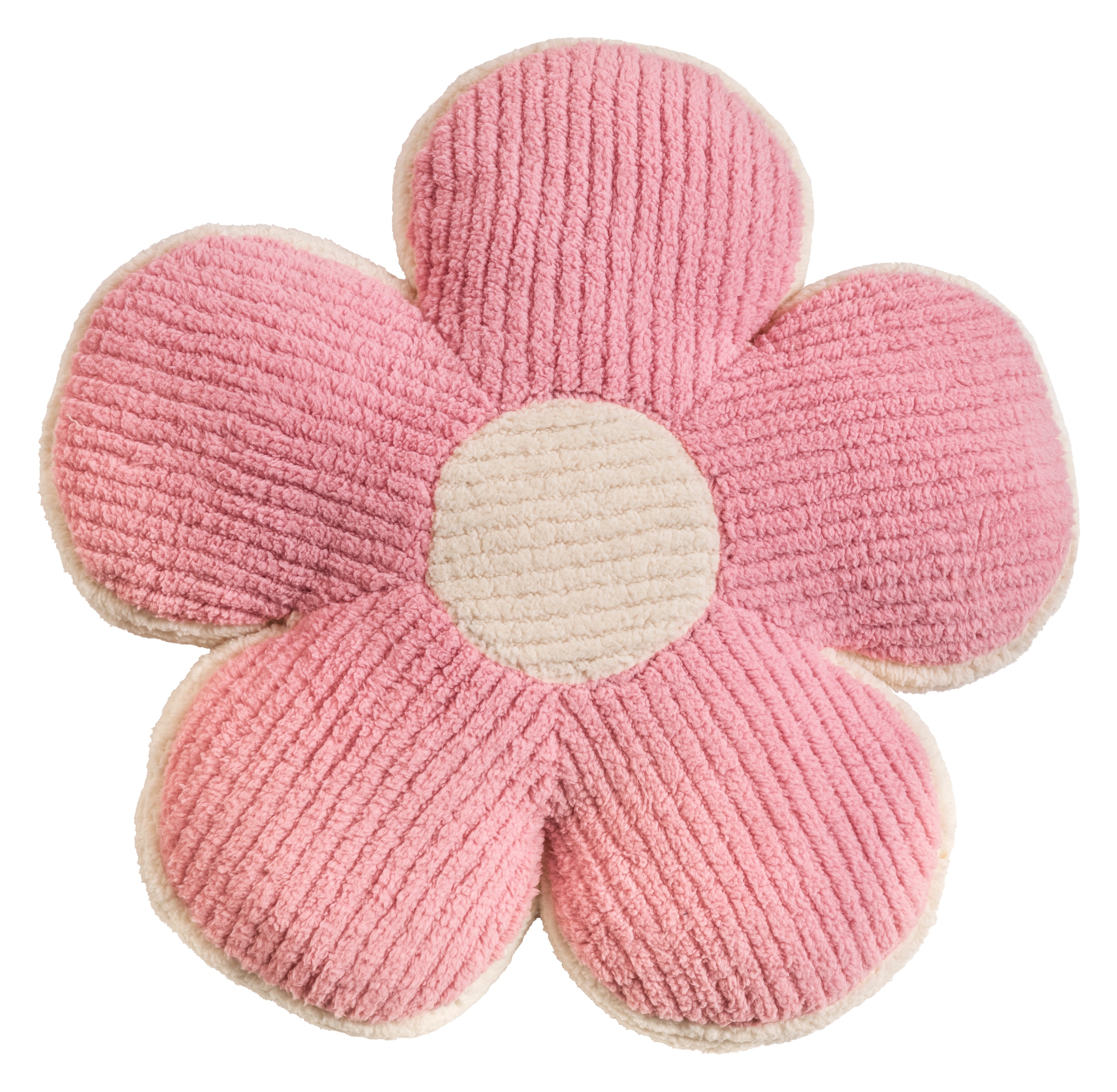 Image of Magma Heimtex Dekokissen "BONNY Blumenkissen" Blumenkissen aus Cord – Kuschelige Blütenfreude in Gelb & Rose