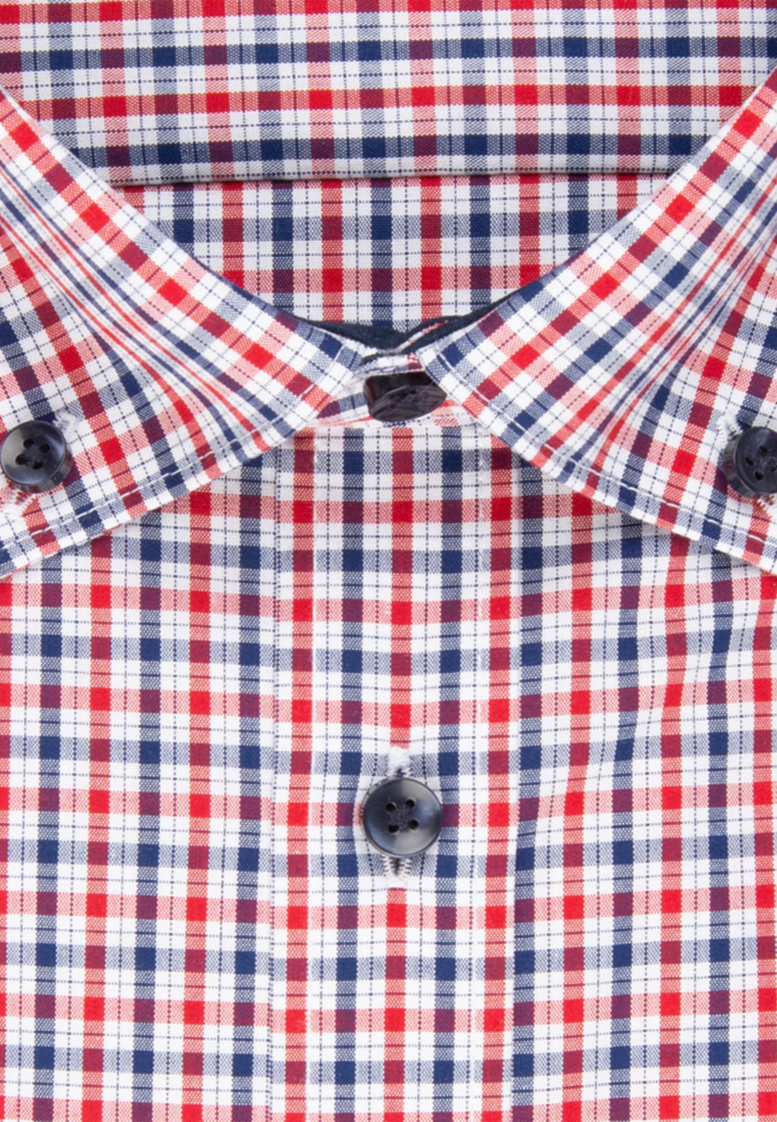 seidensticker Businesshemd »Regular«, Regular Kurzarm Button-Down-Kragen Karo