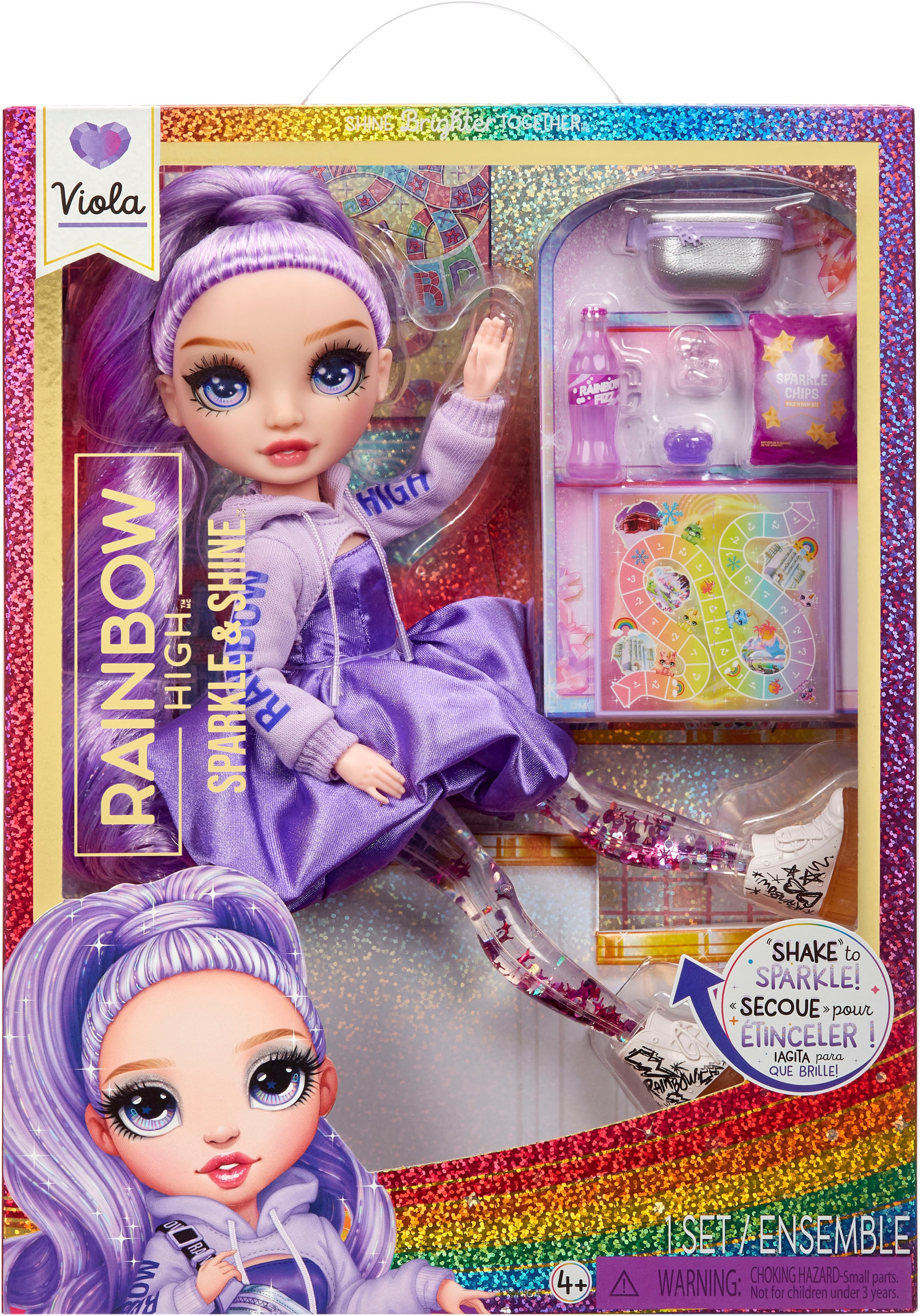 RAINBOW HIGH Poupée à habiller »Rainbow High Sparkle & Shine Fashion Dolls - VIOLA (Purple)«