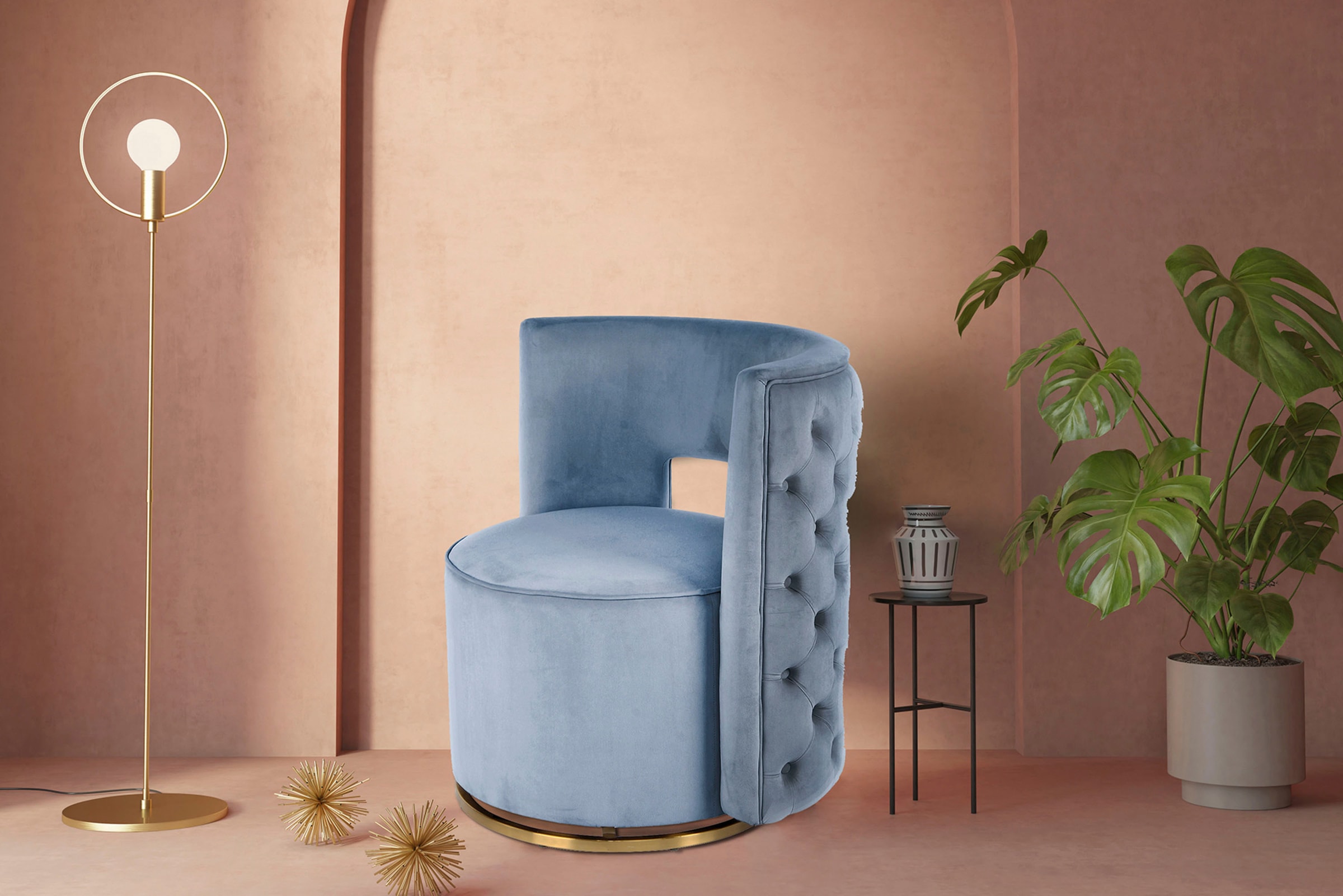 Kayoom Sessel »Sophistic, TOPSELLER!«, (Sessel), drehbar, elegant, samtweich, gesteppt