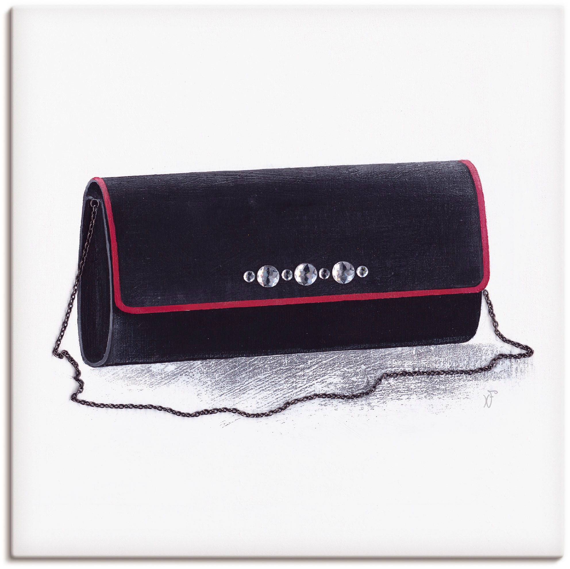 Image of Artland Wandbild »Handtasche mit Diamanten«, Mode, (1 St.), in vielen Grössen & Produktarten - Alubild / Outdoorbild für den Aussenbereich, Leinwandbild, Poster, Wandaufkleber / Wandtattoo auch für Badezimmer geeignet bei Ackermann Versand Schweiz