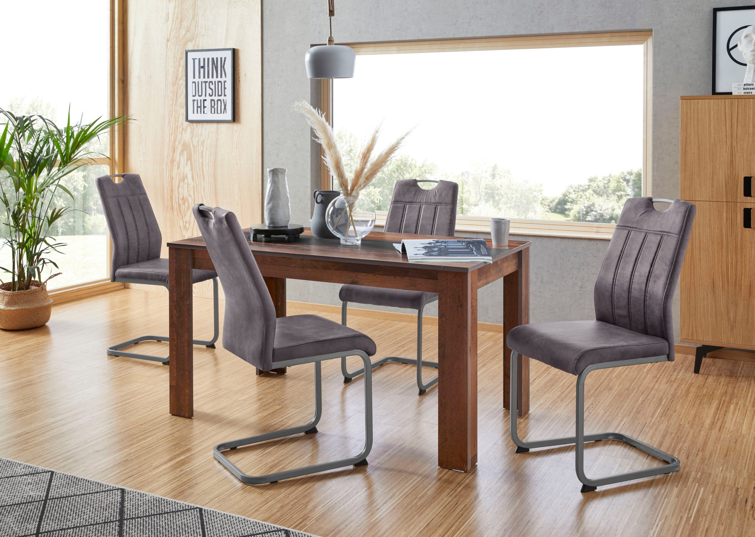 Image of HELA Essgruppe, (Set, 5 tlg.), bestehend aus 4 Stühle & 1x Tisch bei Ackermann Versand Schweiz