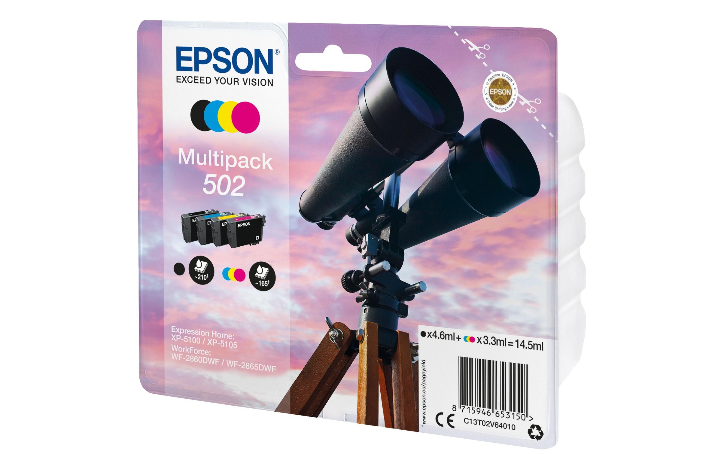 Epson Tintenpatrone »C13T02V64010 Black/Magenta/Yellow/Cyan«, (4 St.)