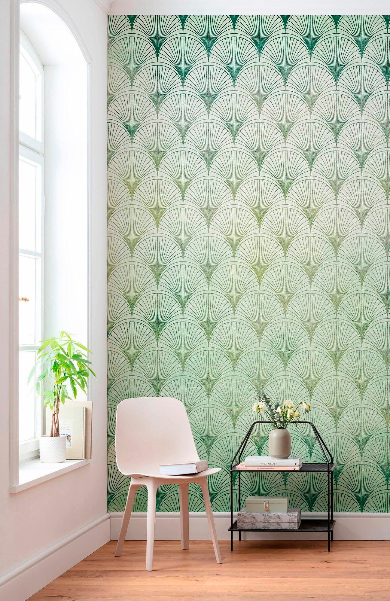 Komar Vliestapete »Digitaldruck Vlies - Écailles - Grösse 200 x 280 cm«, bedruckt, Wohnzimmer, Schlafzimmer