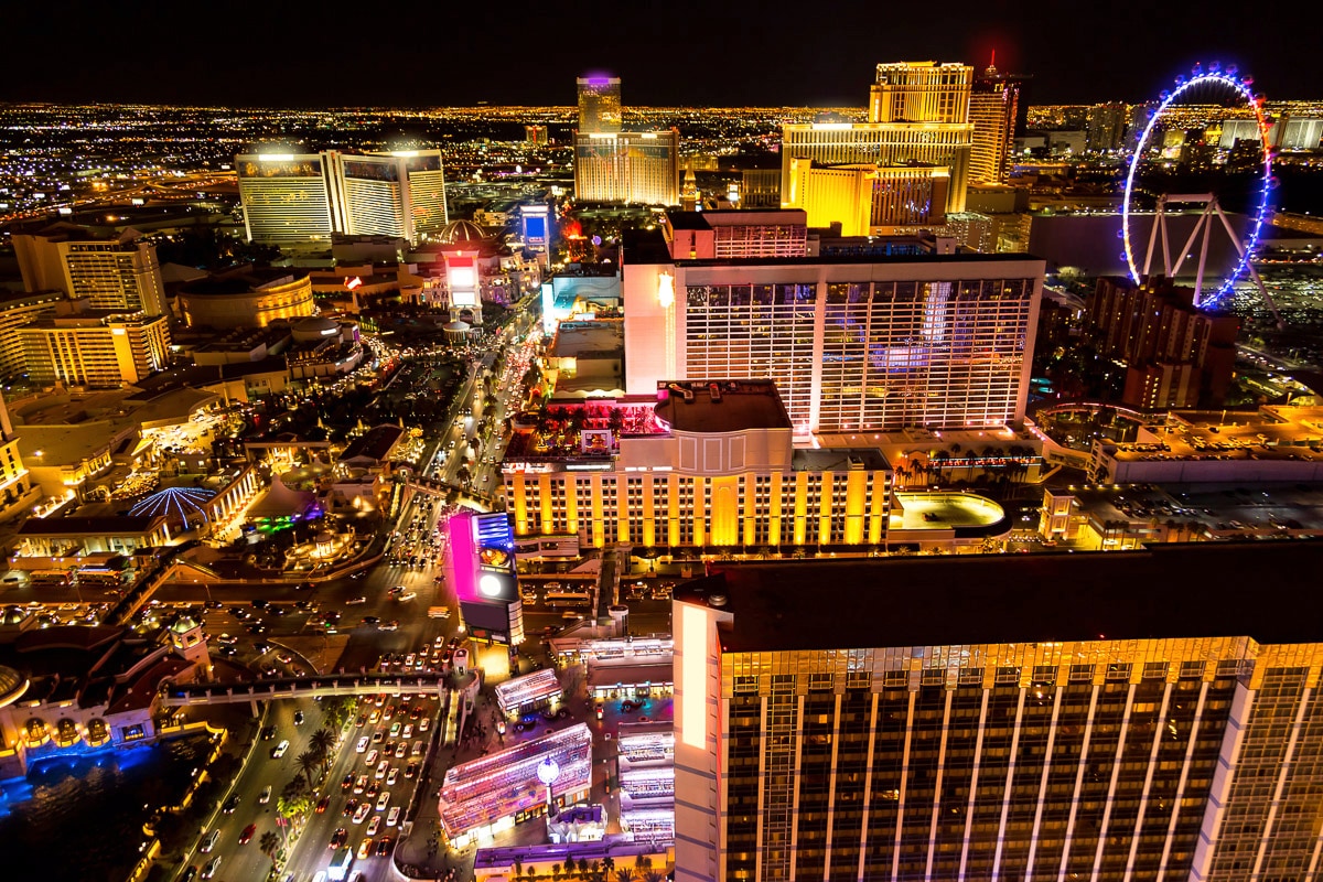 Papermoon Fototapete »Las Vegas bei Nacht«