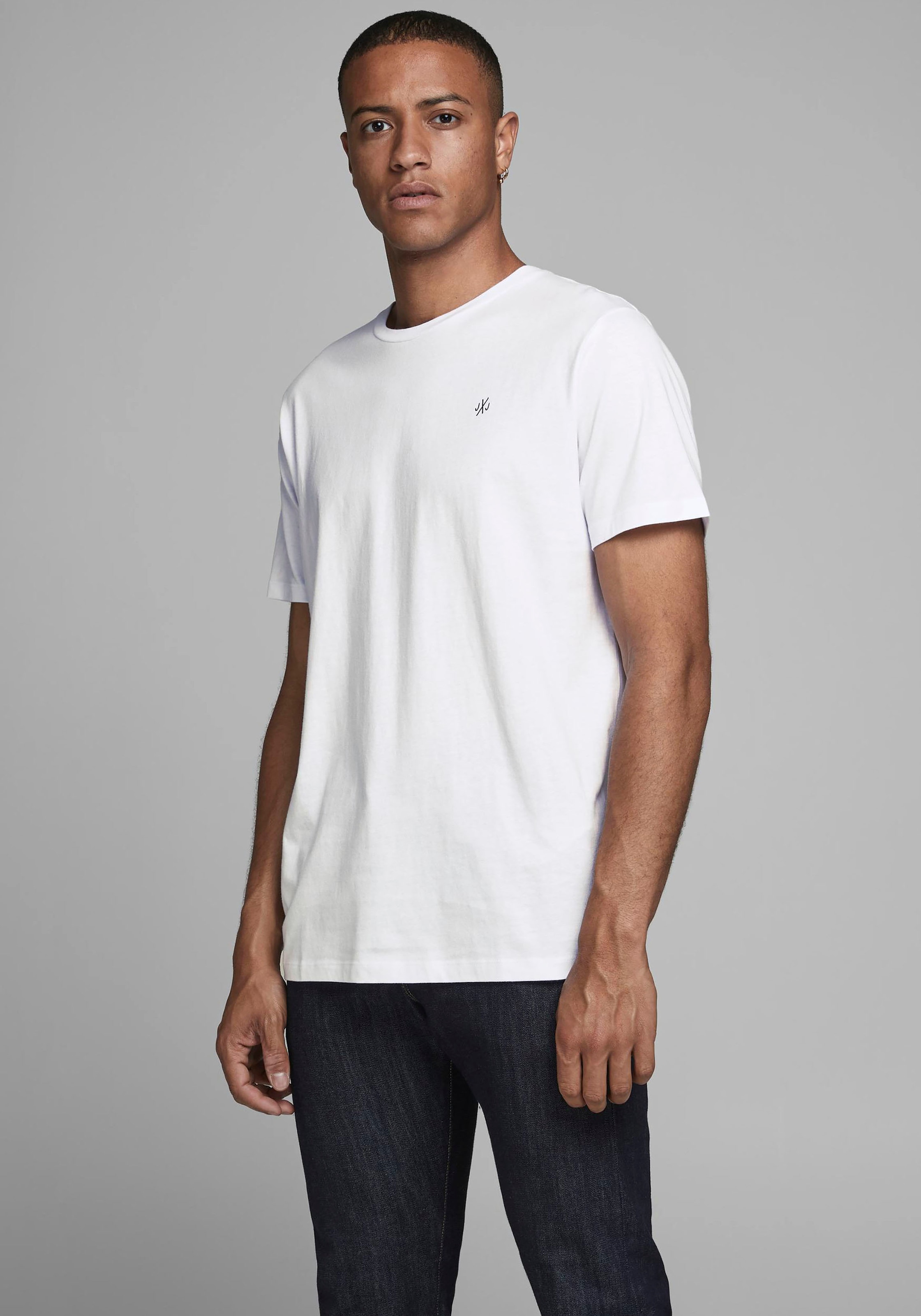 Jack & Jones Rundhalsshirt »JORJXJ TEE SS CREW NECK 5PK MP NOOS«