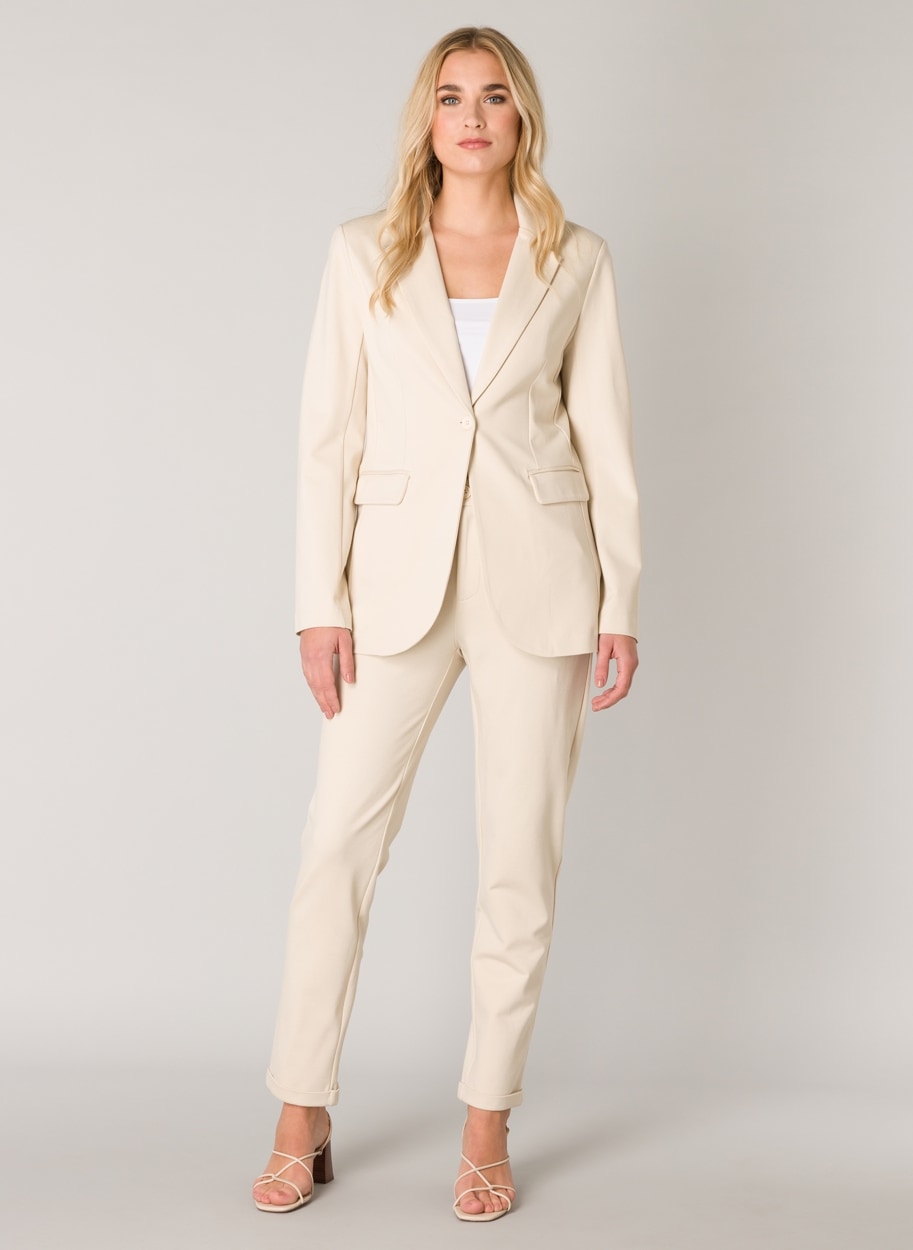 Base Level Jerseyblazer, mit V-Ausschnitt und Knopf