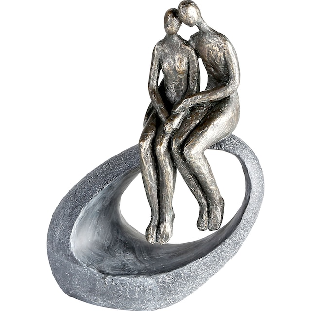 Casablanca by Gilde Dekofigur »Skulptur Moment, bronzefarben/grau«,  Dekoobjekt, Höhe 27, Pärchen, mit Spruchanhänger, Wohnzimmer à bas prix