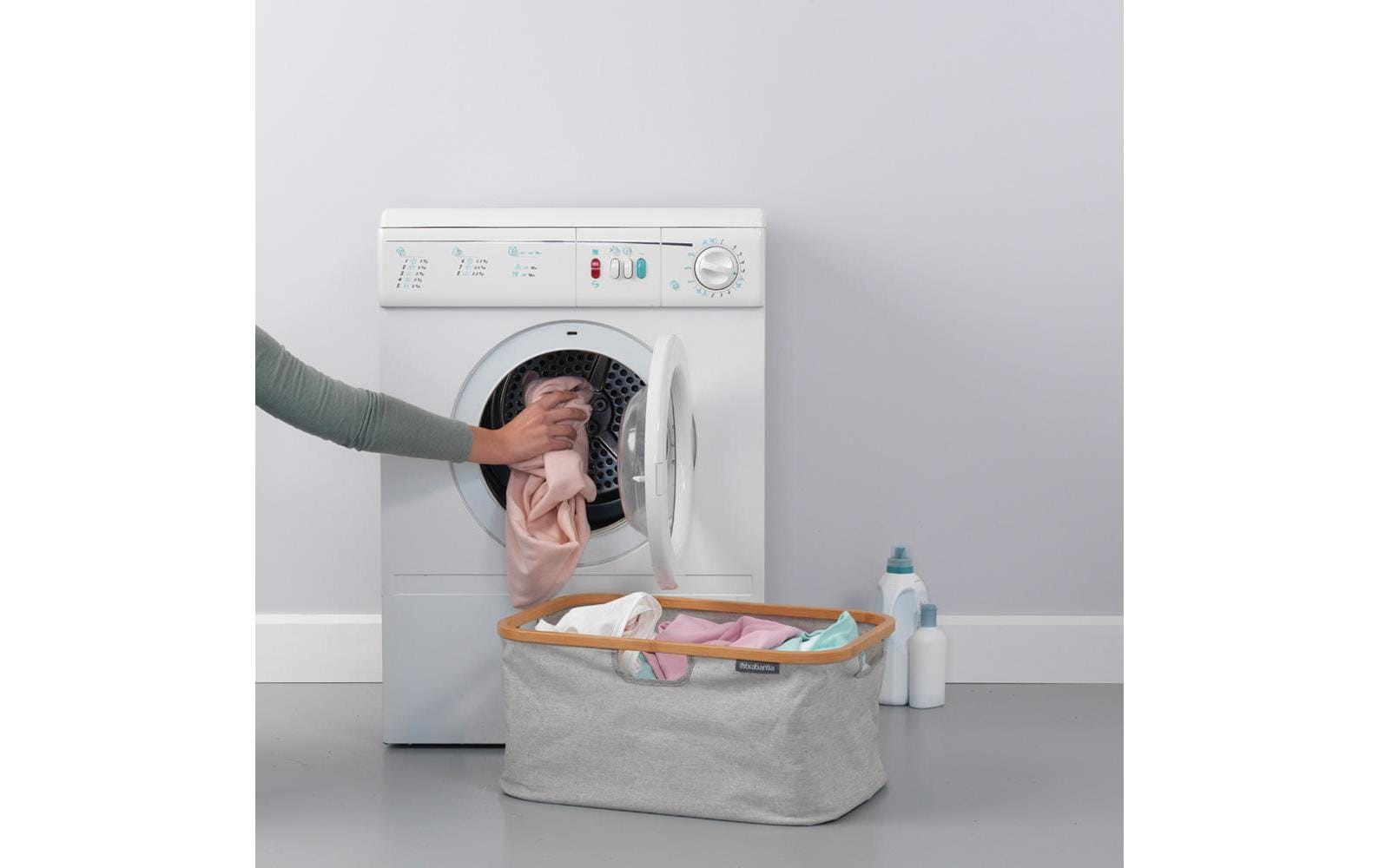 Brabantia Wäschekorb »Linn Grau, 40 l«, Holzart: Bambus (China)
