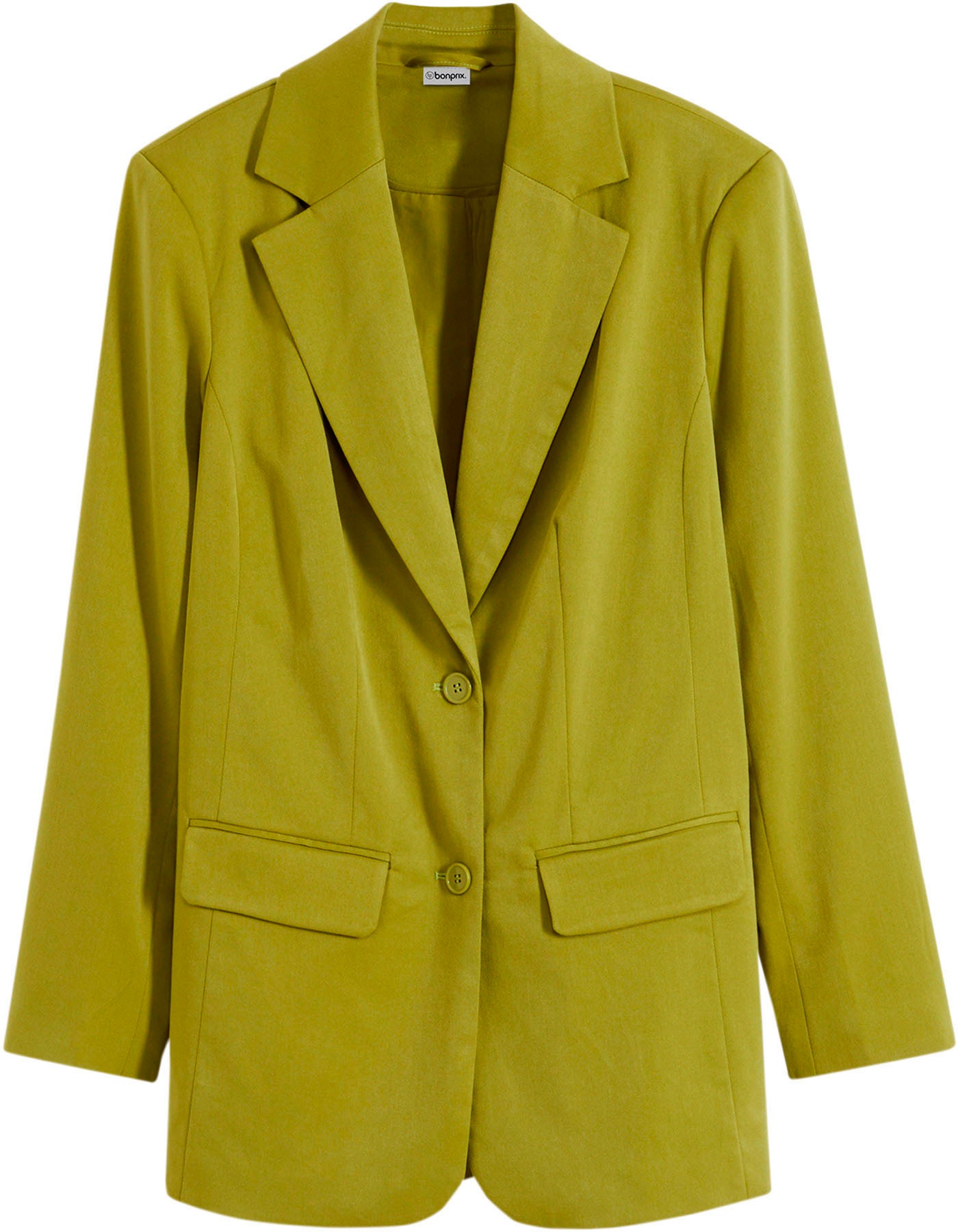 bonprix Blazer long trendiger Look, Oversize Passform, aus Viskose-Mix, unifarben