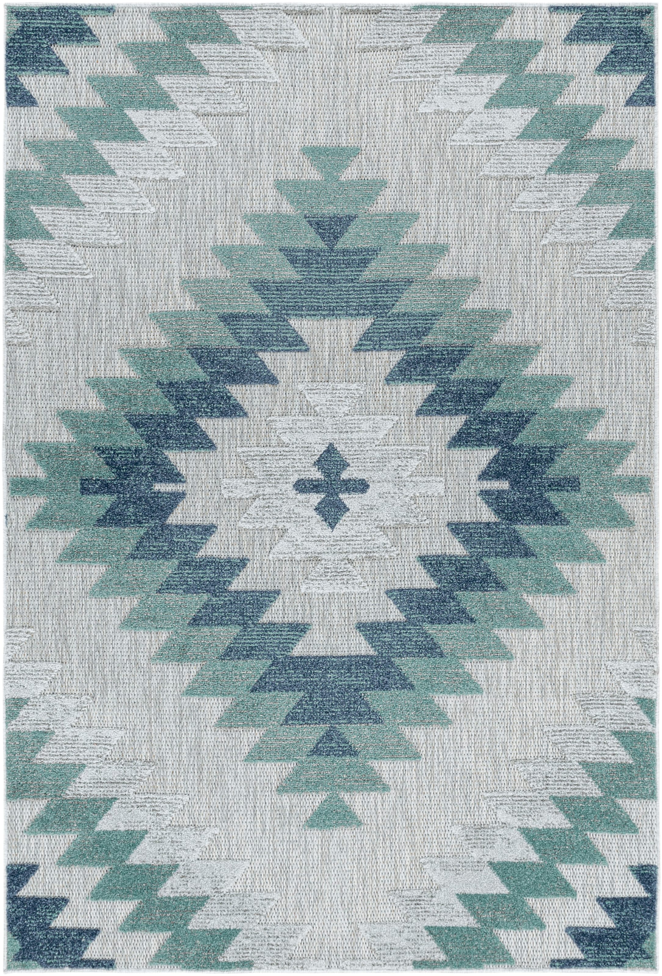 Ayyildiz Teppiche Teppich »BAHAMA 5154«, rechteckig, 8 mm Höhe, Läufer, Flachflor mit Hoch-Tief-Struktur, In-und Outdoor geeignet