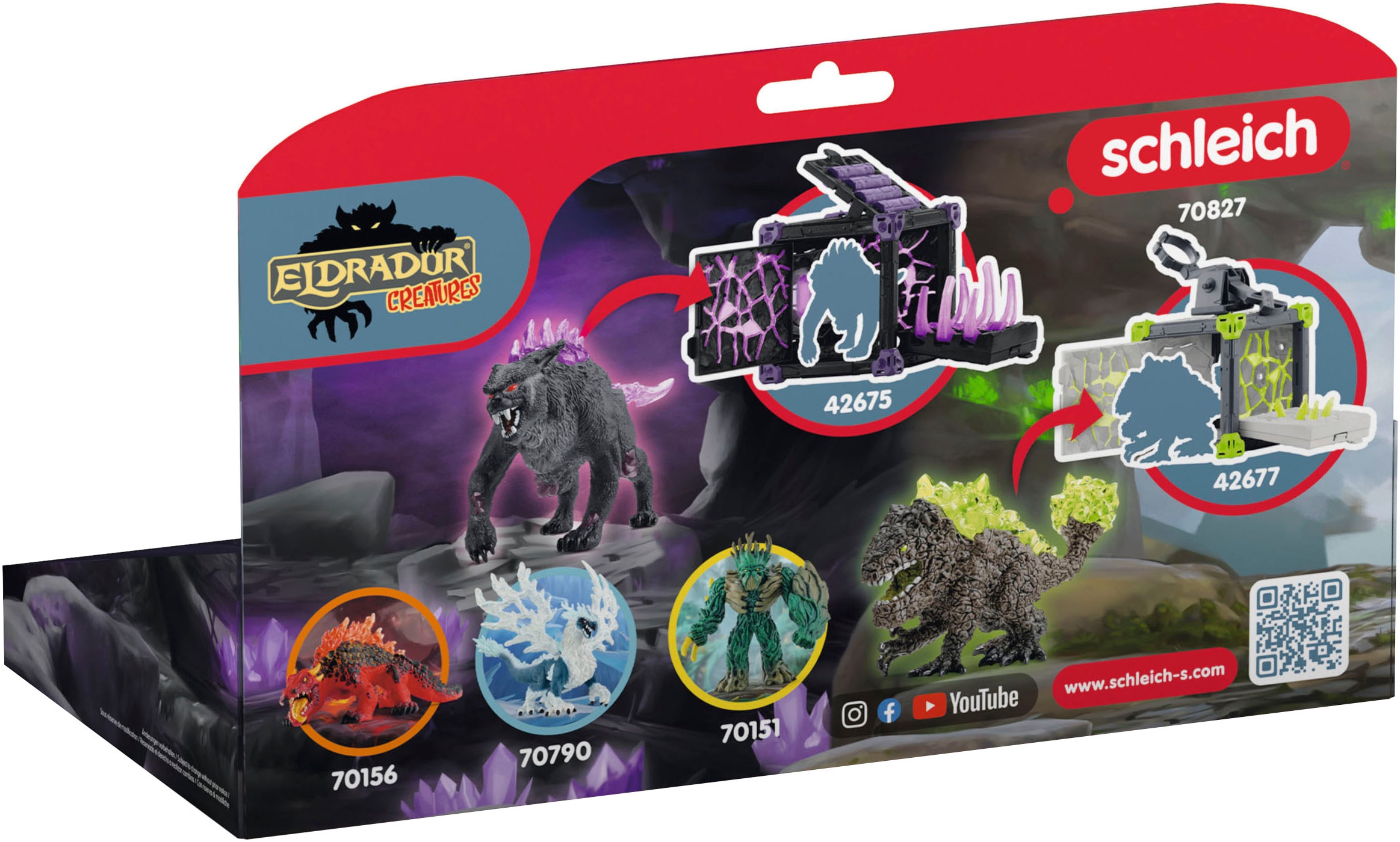 Schleich® Personnage de jeu »ELDRADOR® CREATURES, Schattenluchs vs. Felsbrecher (70827)«