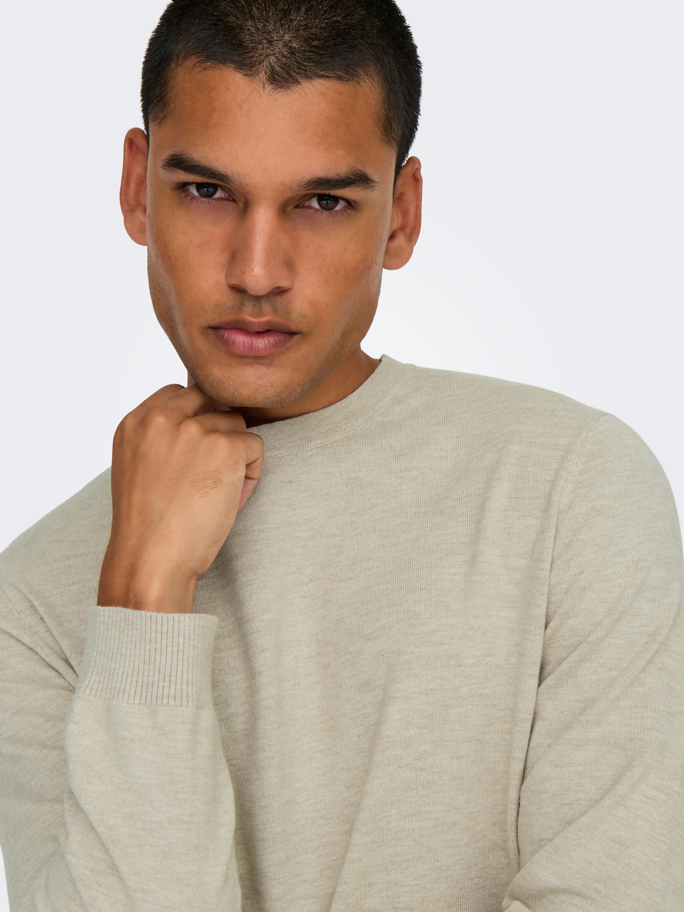 ONLY & SONS Pull en tricot »ONSLOUI REG 12 MEL CREW KNIT NOOS«