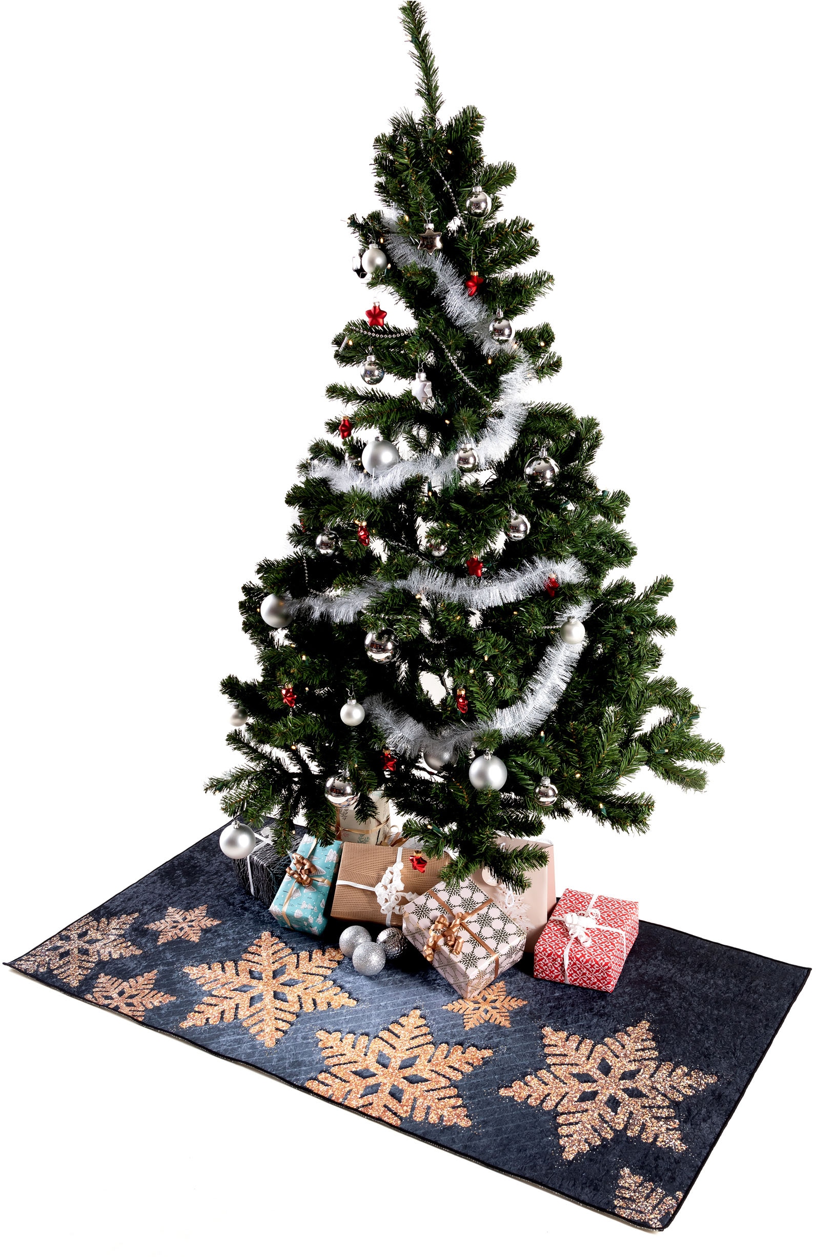 Sehrazat Teppich »Christmas 1227«, rechteckig, waschbar, kaufen Unterlage Weihnachtsbaum jetzt Weihnachten