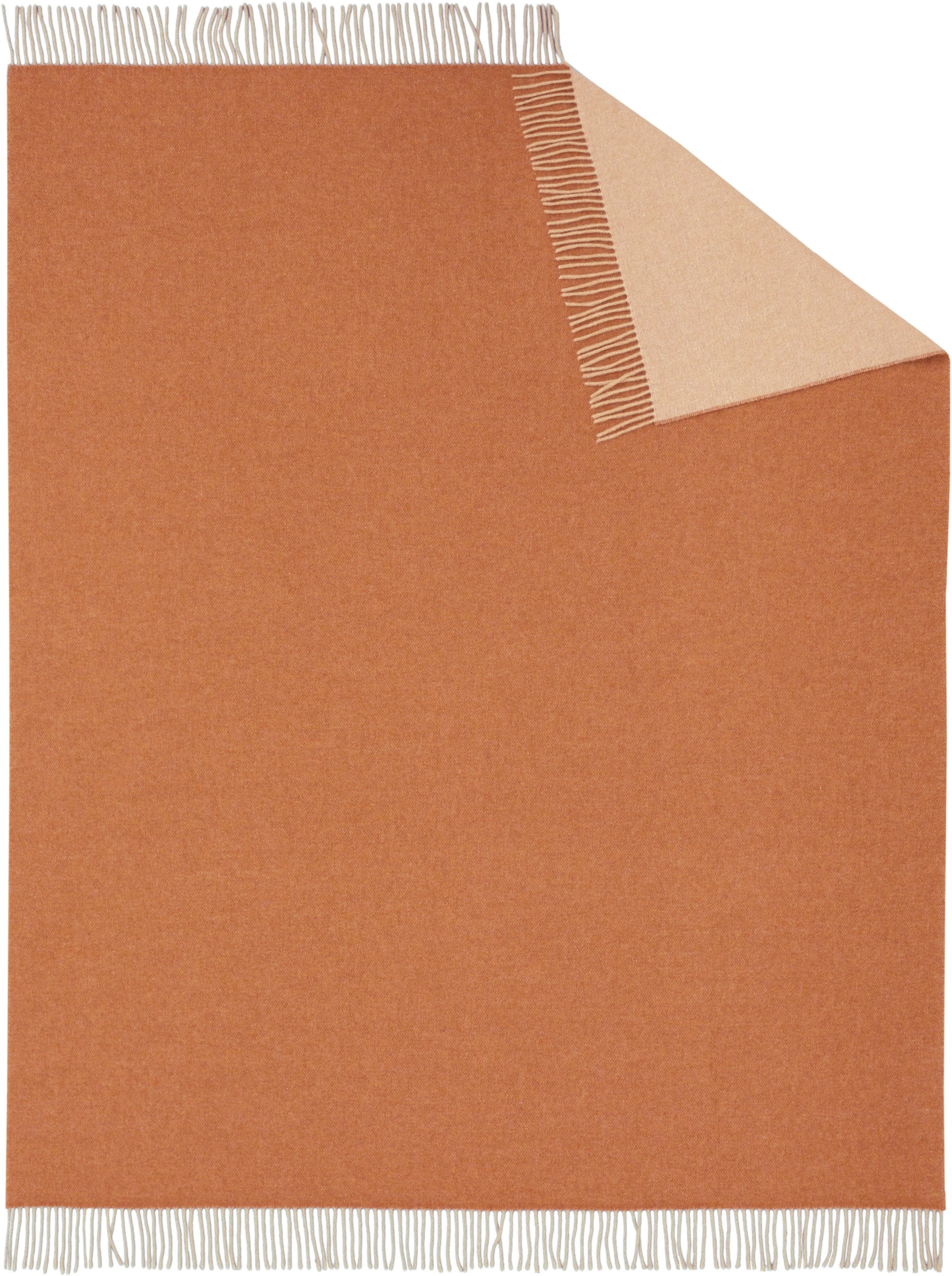 Biederlack Couverture d'intérieur »Soft Impression im Doubleface-Look« Wolle-Kaschmir-Mix