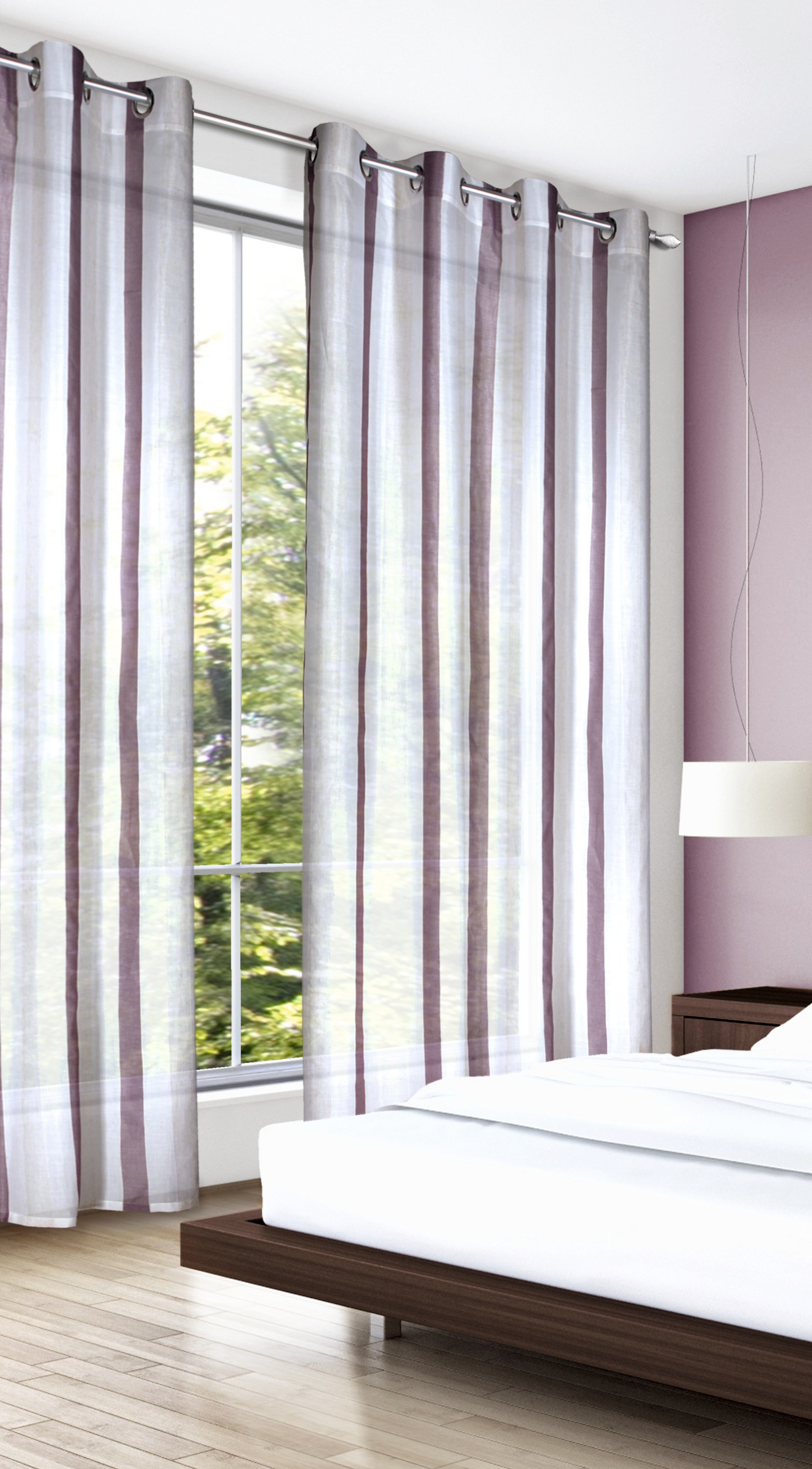 Image of WILLKOMMEN ZUHAUSE by ALBANI GROUP Vorhang »Stripes«, (1 St.), Ösenschal bei Ackermann Versand Schweiz