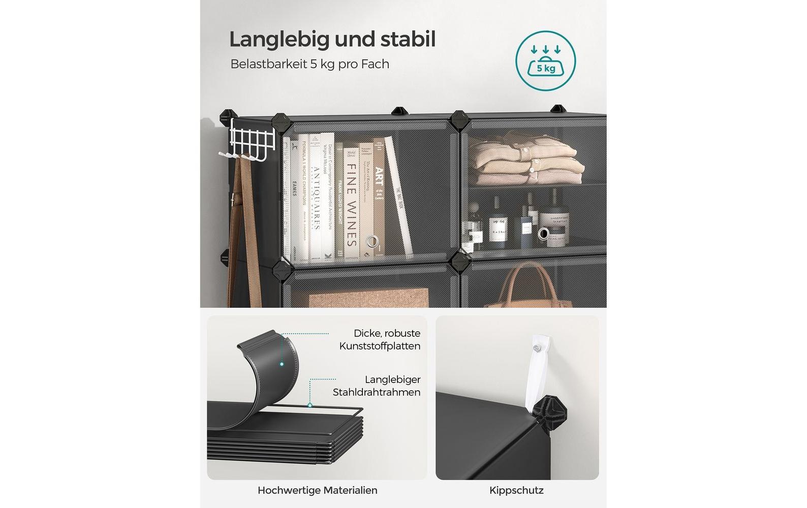 SONGMICS Schuhstapler »stapelbar 124 x 94 cm Schwarz«