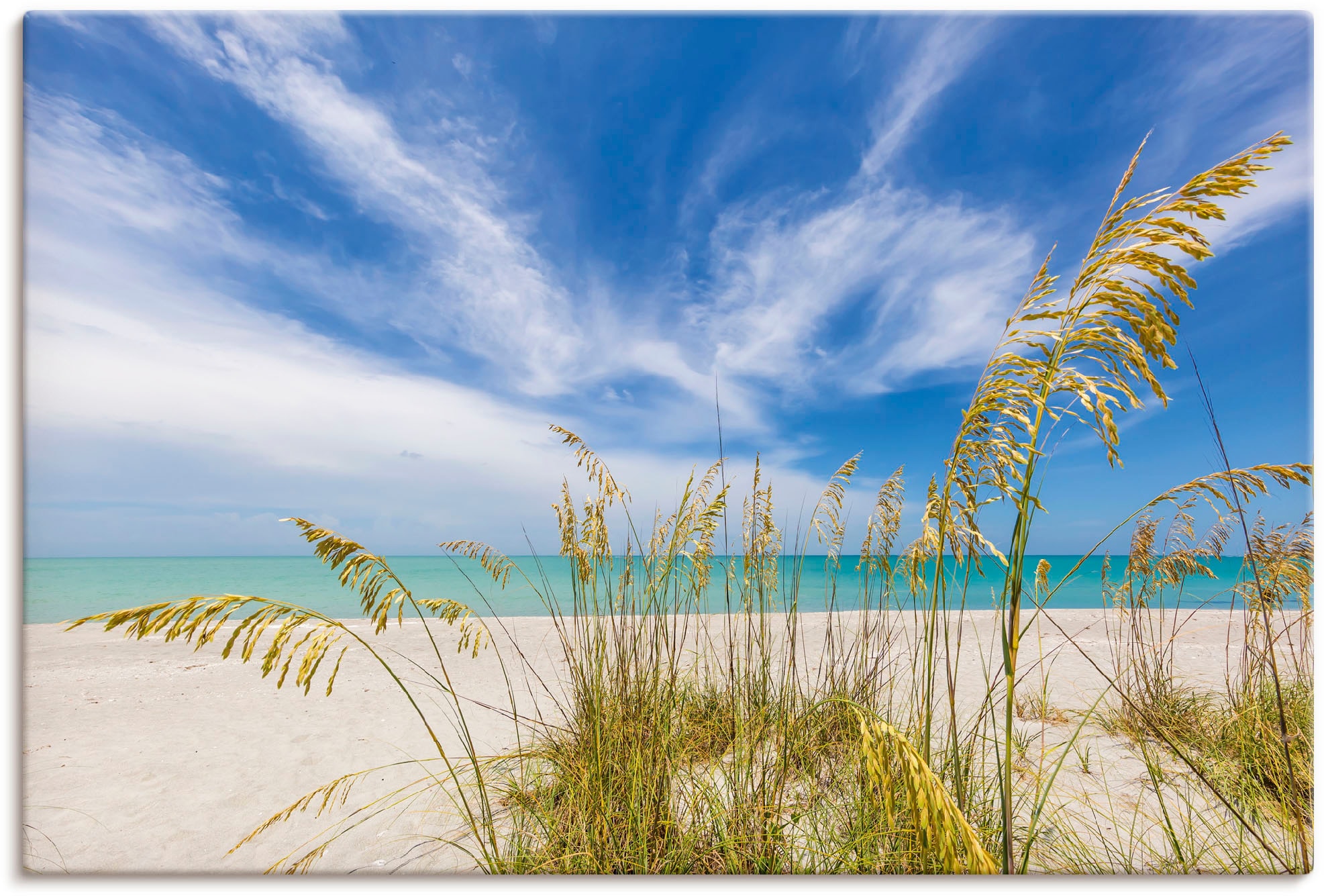 Image of Artland Leinwandbild "Himmlische Stille am Strand" Strandbilder 1 Stk. tlg. auf Holzrahmen gespannt