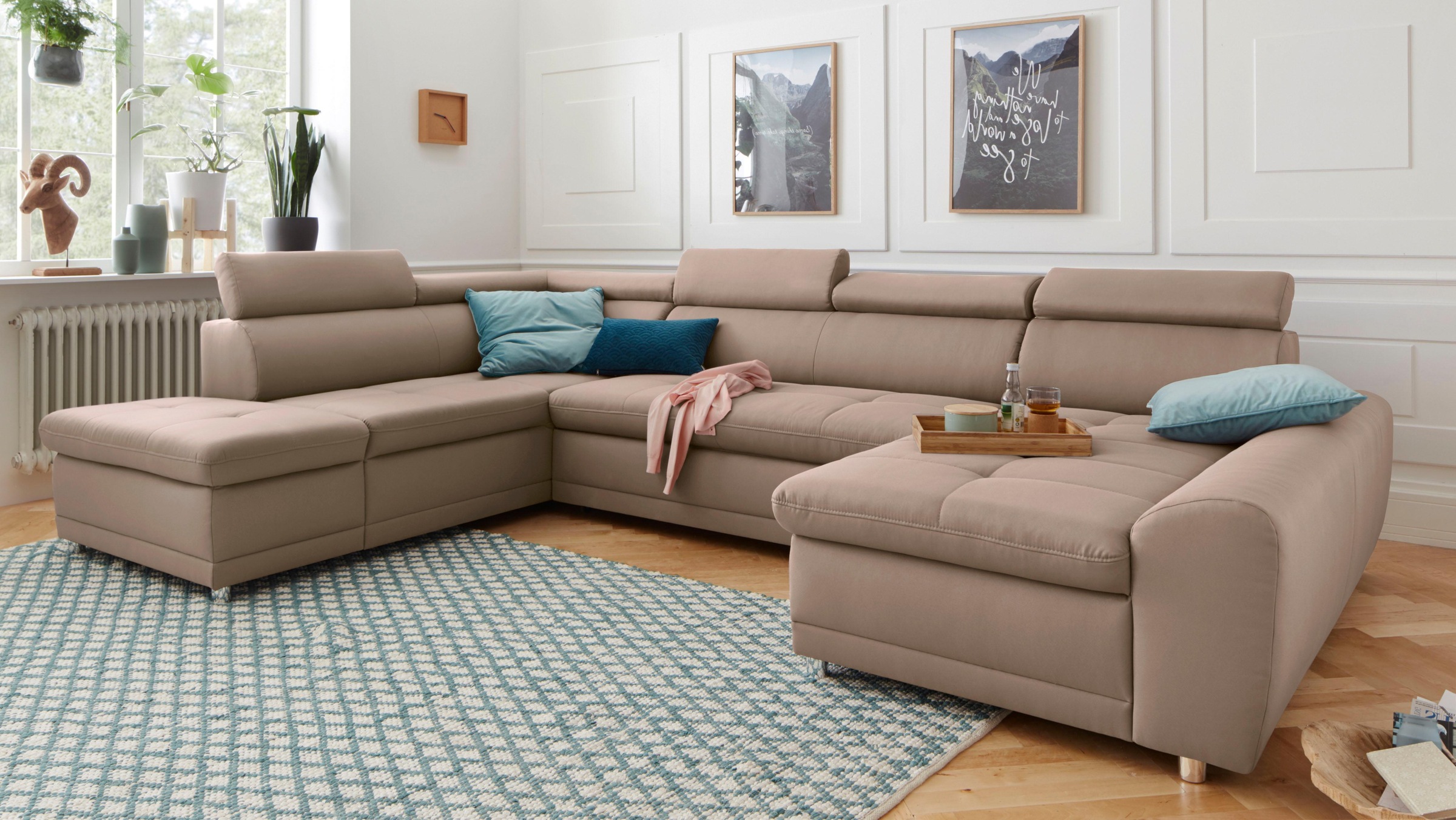 Image of sit&more Wohnlandschaft "Riva U-Form" wahlweise mit Bettfunktion