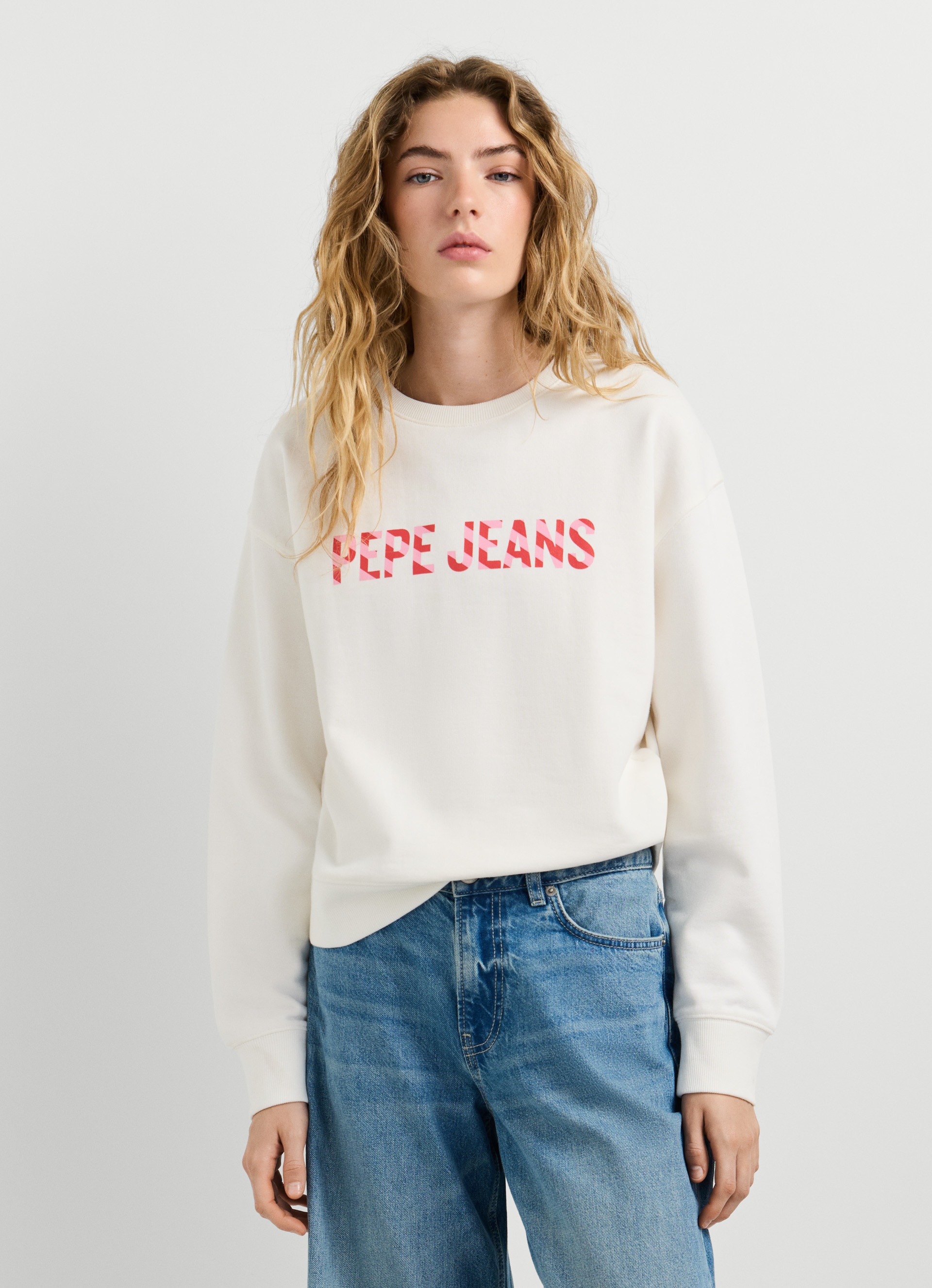 Image of Pepe Jeans Sweatshirt "CELESTE", Baumwoll-Mix, Rundhalsform