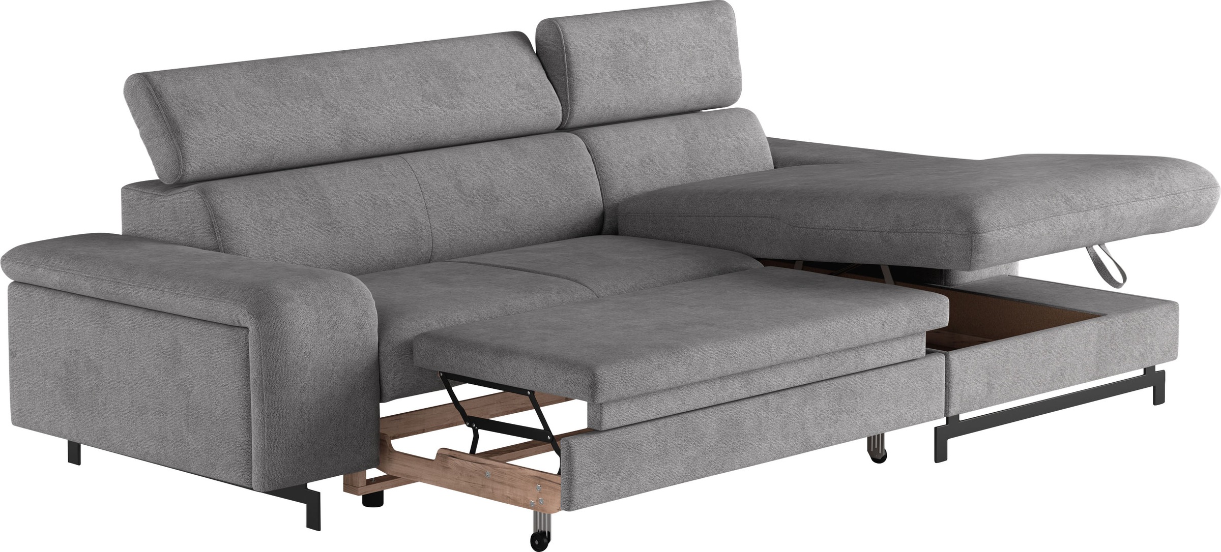 COTTA Ecksofa »Emma L-Form«, mit Kopfteilverstellung, wahlweise mit Bettfunktion & Bettkasten