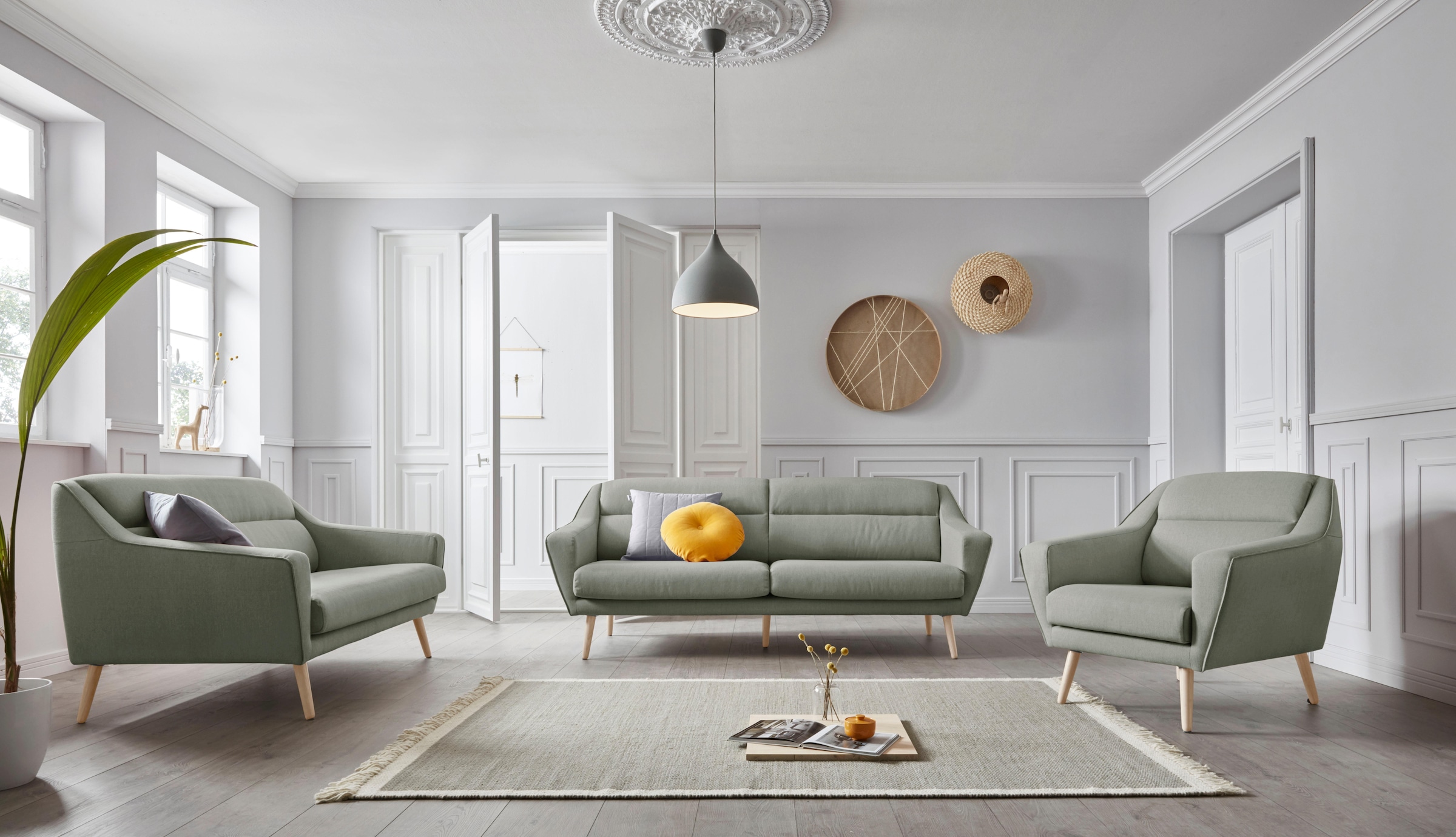 GOODproduct 2-places »Bille« mit Naht im Rückenkissen und Eiche-Beinen, Design by Morten Georgsen