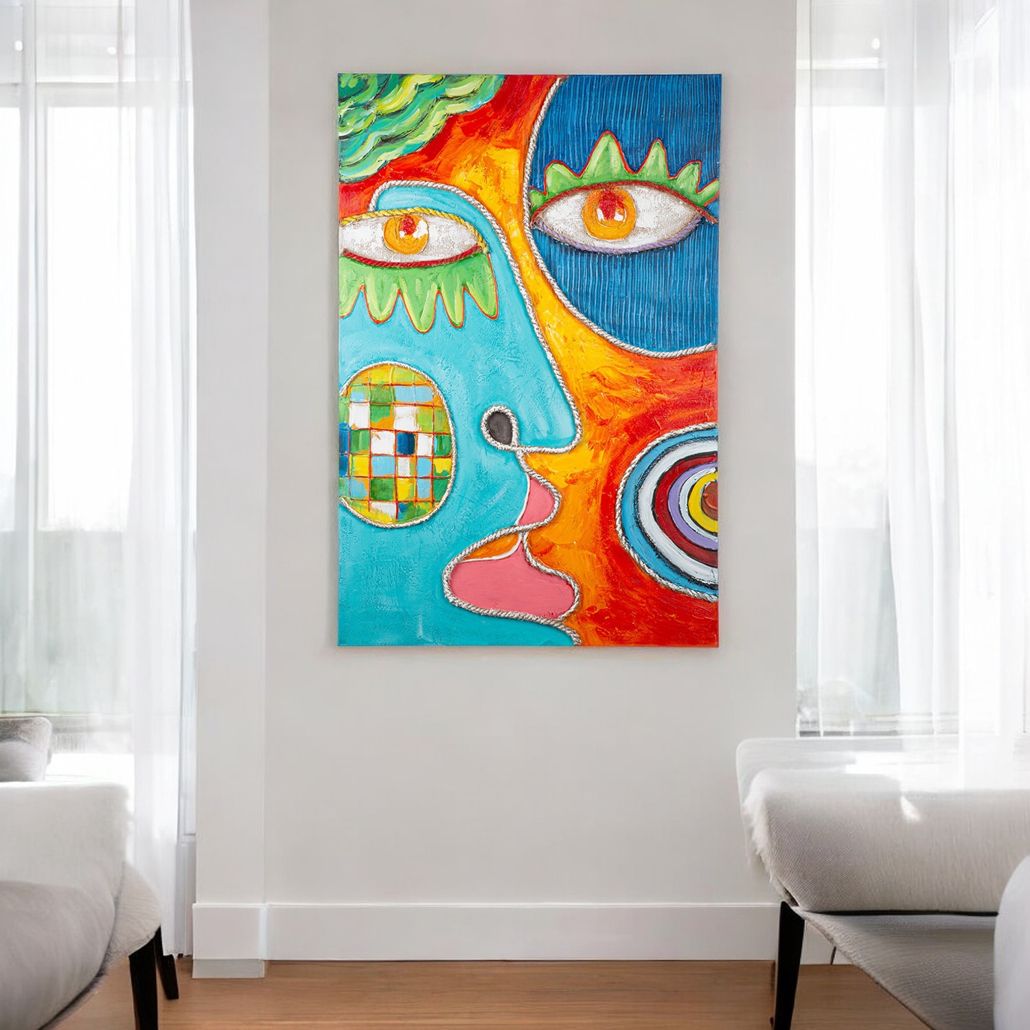 Image of Casablanca by Gilde Leinwandbild "Visage rechteckig" 1 Stk. tlg.