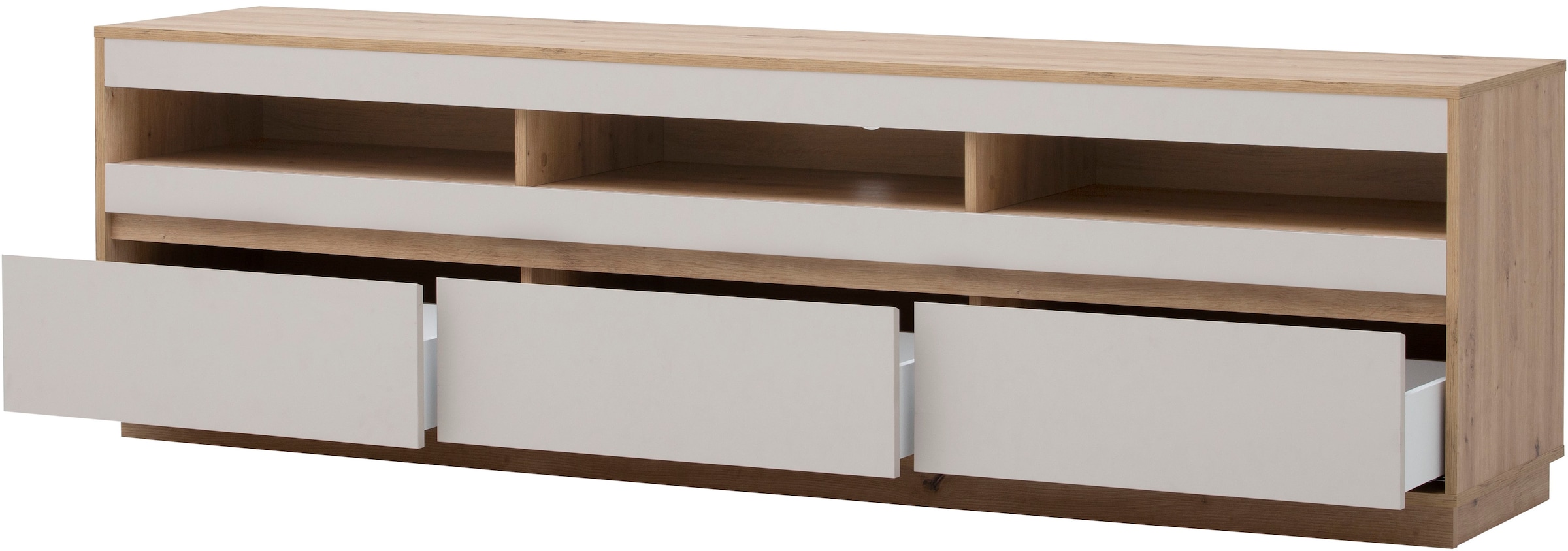 Home affaire Lowboard »Sonora, moderner TV-Unterschrank, Kommode in Eiche Artisan, TV-Schrank« filigrane Rahmenoptik, ausreichend Stauraum, vielseitig einsetzbar