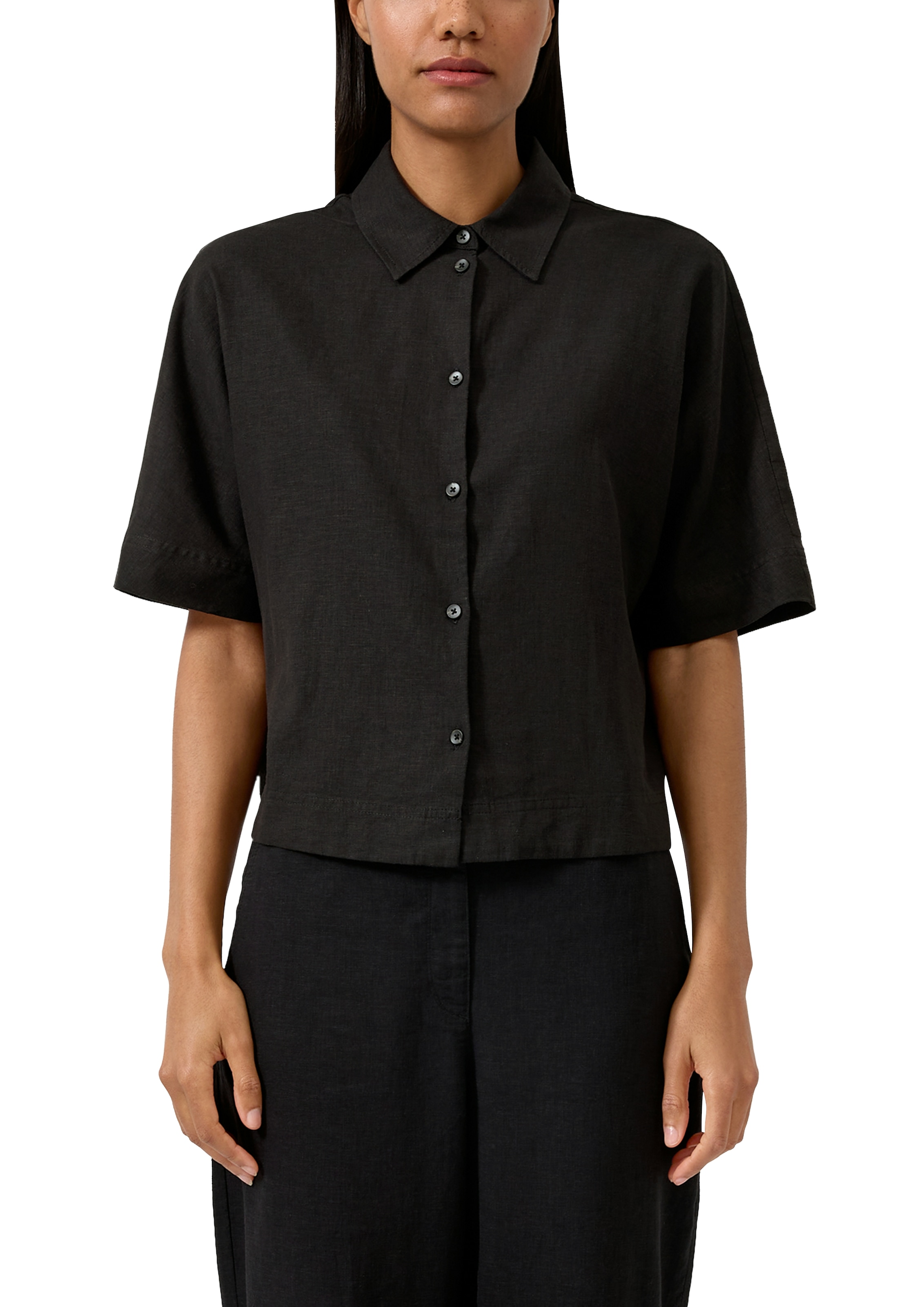 s.Oliver Hemdbluse kurz, mit Knopfleiste