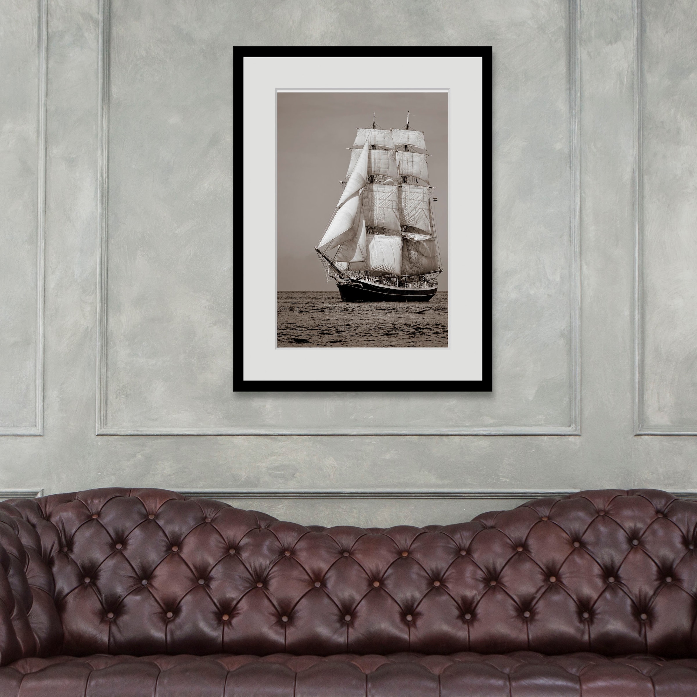 Image of queence Bild "Jack" Meer Meer Bilder Schiffe Seebilder Seelandschaft Sport historische Ereignisse 1 Stk. tlg. HD Premium Poster-Druck inkl. Holzrahmen