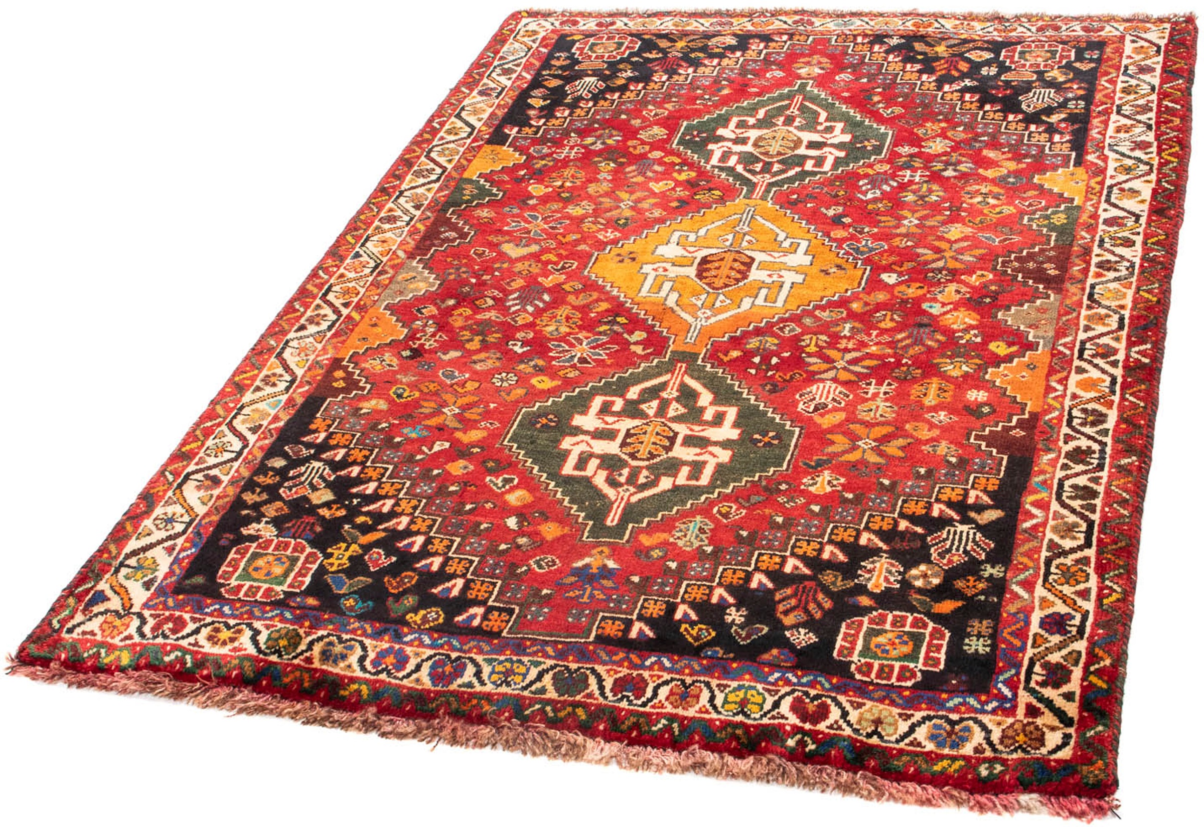 Image of morgenland Orientteppich »Perser - Nomadic - 160 x 120 cm - dunkelrot«, rechteckig, 10 mm Höhe, Wohnzimmer, Handgeknüpft, Einzelstück mit Zertifikat bei Ackermann Versand Schweiz