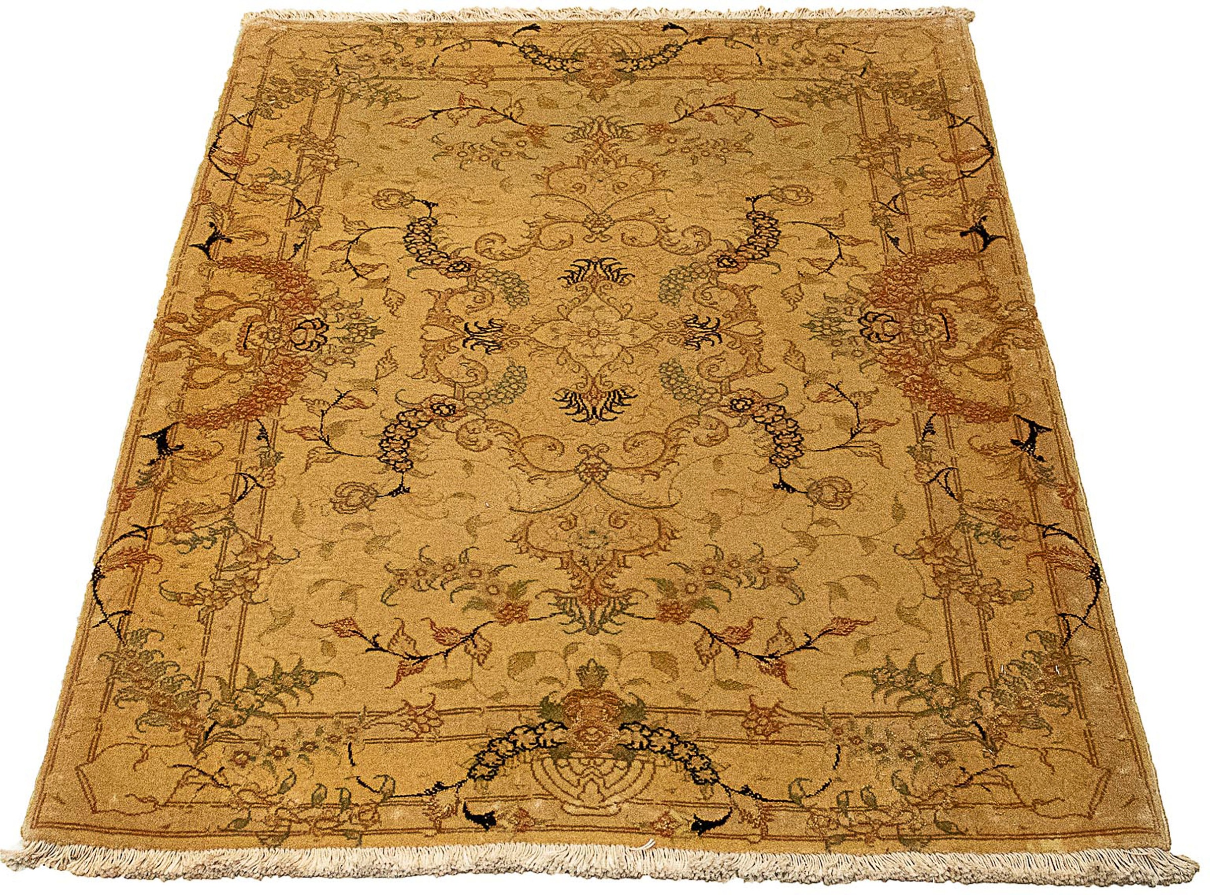 Image of morgenland Orientteppich »Perser - Täbriz - Royal - 116 x 83 cm - braun«, rechteckig, 7 mm Höhe, Wohnzimmer, Handgeknüpft, Einzelstück mit Zertifikat bei Ackermann Versand Schweiz