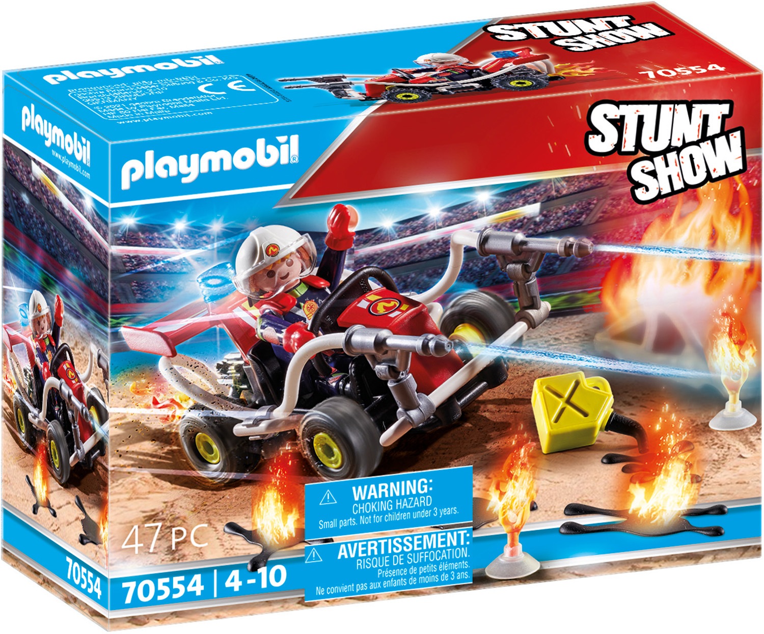 Image of Playmobil® Konstruktions-Spielset »Feuerwehrkart (70554), Stuntshow«, (47 St.) bei Ackermann Versand Schweiz