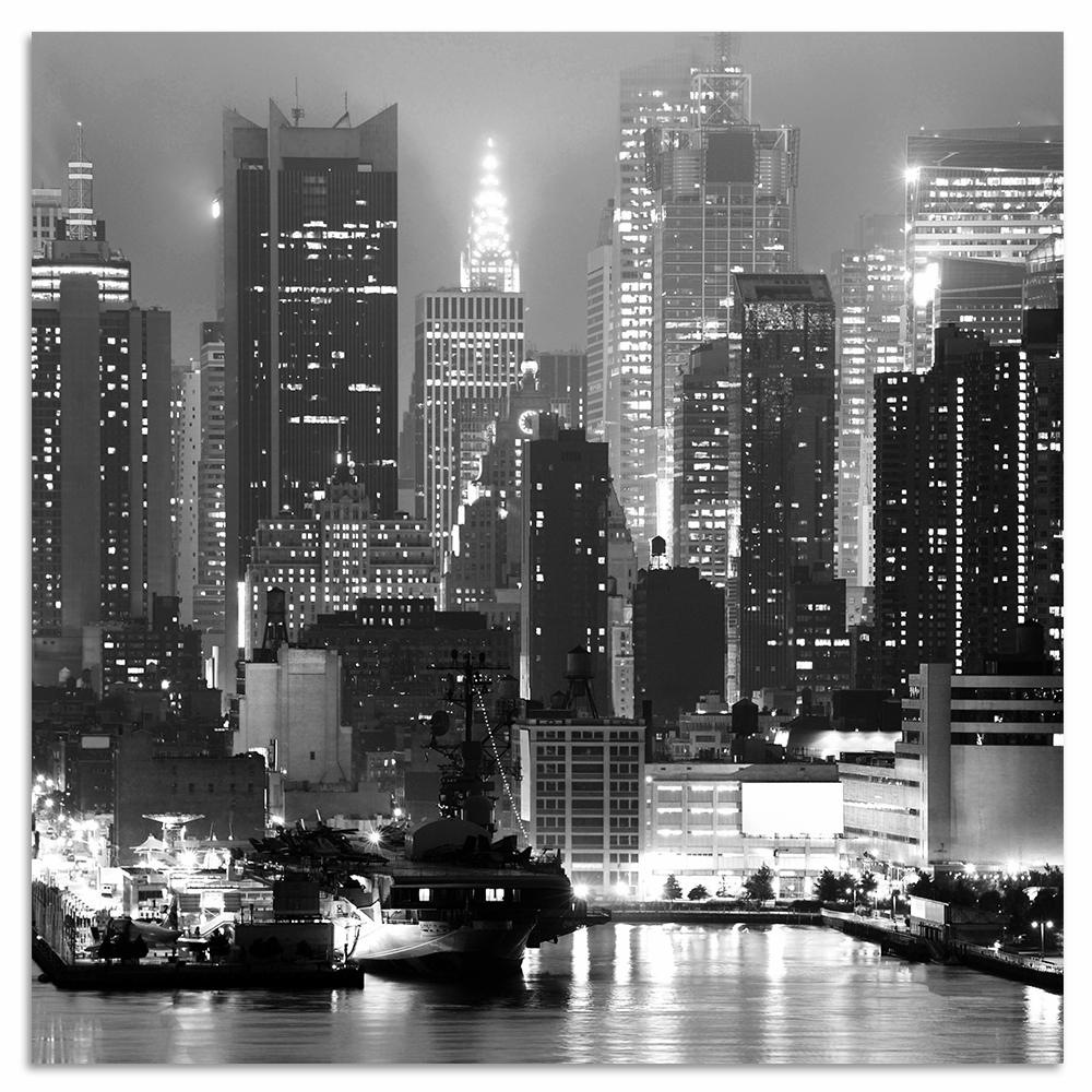 Image of Places of Style Metallbild »New York by night«, 50/50 cm bei Ackermann Versand Schweiz