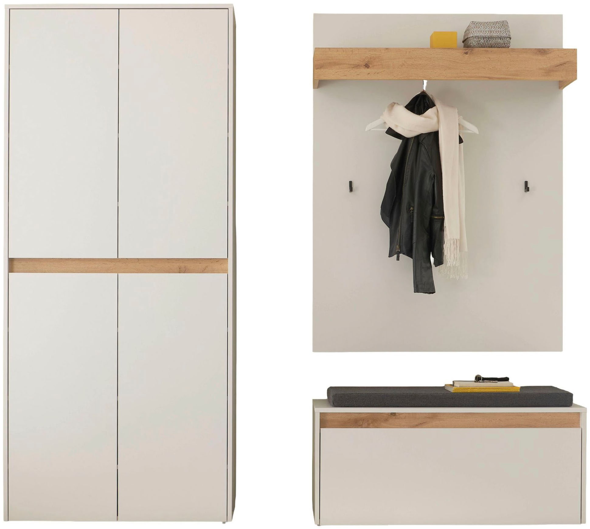 INOSIGN Garderoben-Set »City/Giron, moderne Garderobe, viel Stauraum, ca. 40 Schuhe« Set, 3 Stk. tlg.