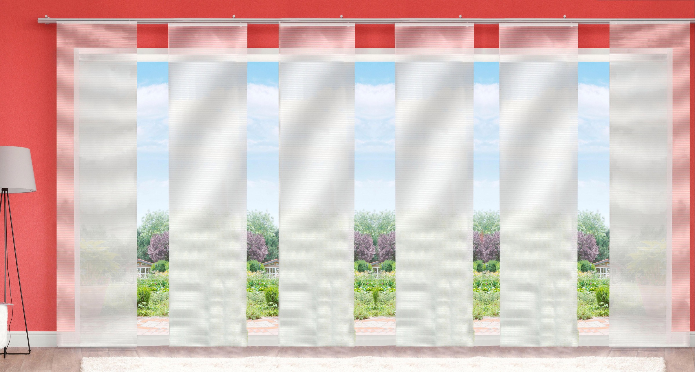 Image of HOME WOHNIDEEN Schiebegardine »LUKKI«, (6 St.), HxB: 245x60, inkl. Befestigungszubehör bei Ackermann Versand Schweiz