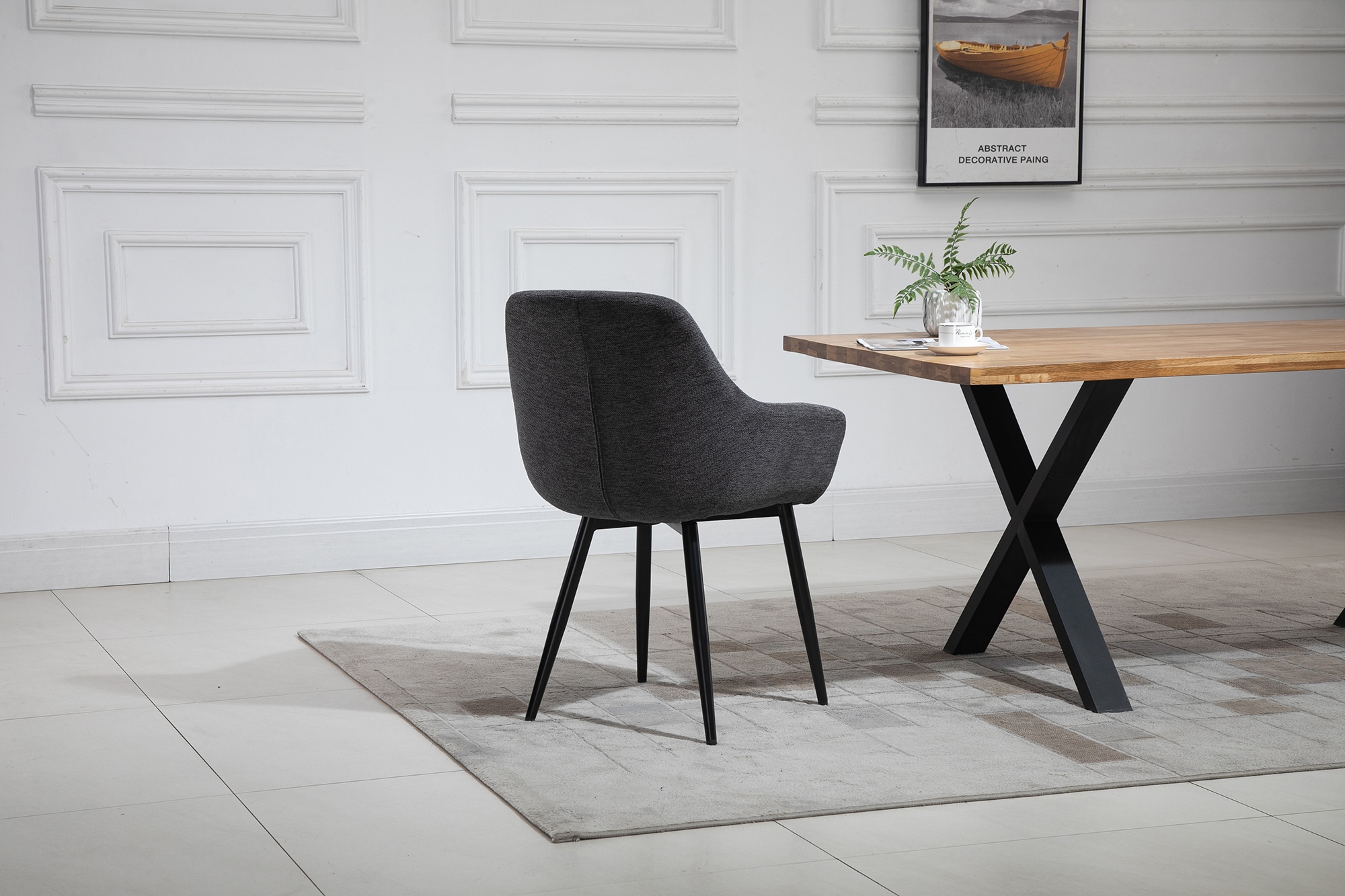 SalesFever Essgruppe »Essgruppe im schicken Stil«, (Set, 5 tlg.), 5-teiliges Set: Tischplatte mit seidenmattem OSMO Hartwachs-Öl behande