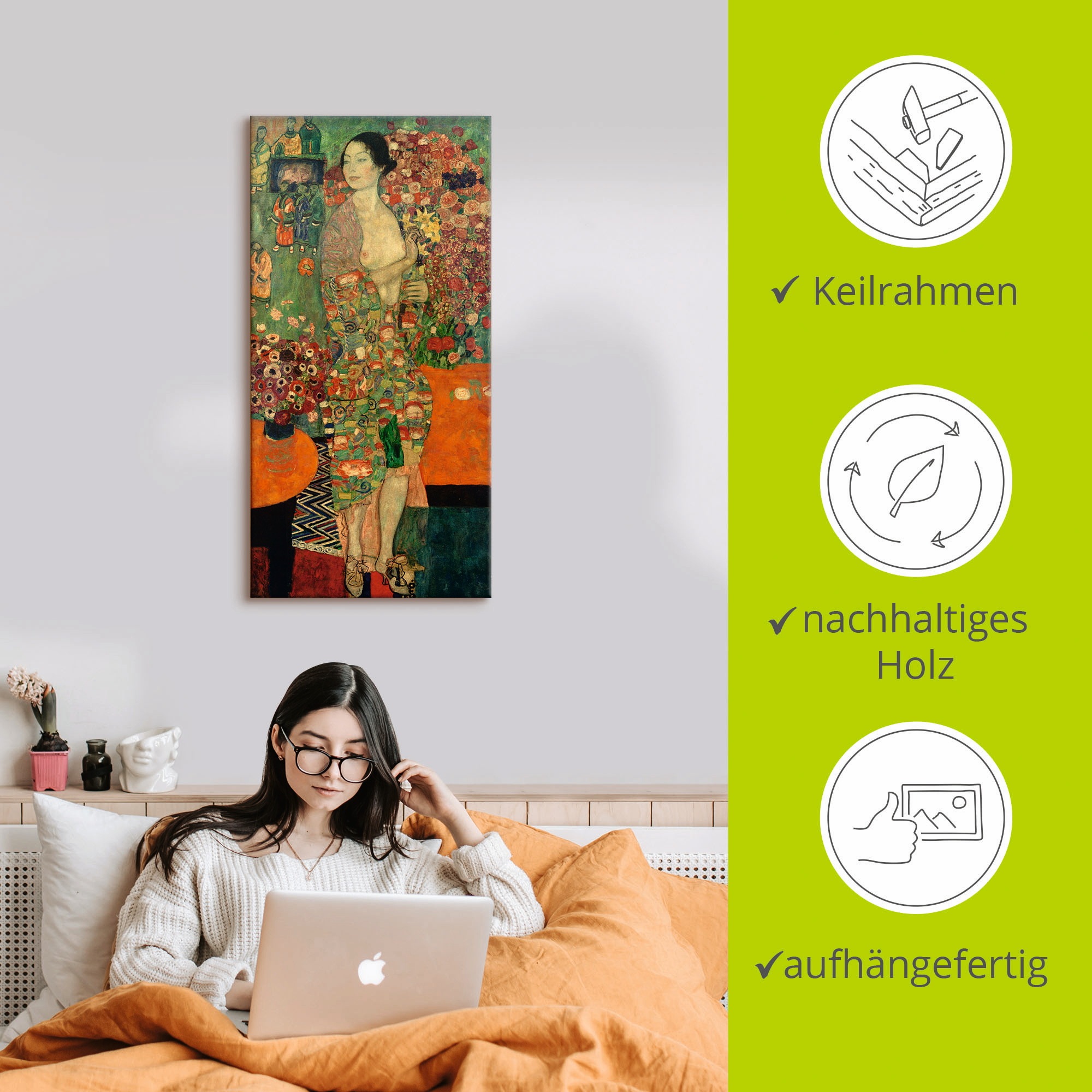 Artland Wandbild »Die Tänzerin«, Frau, (1 St.), als Leinwandbild, Poster, Wandaufkleber in verschied. Grössen