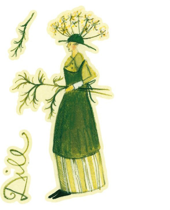 Image of Wall-Art Wandtattoo »Kräuterfrau Küche Dill Grün«, (1 St.) bei Ackermann Versand Schweiz