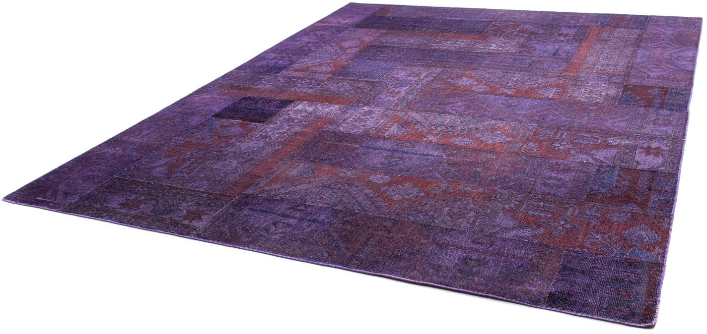 Image of morgenland Teppich »Patchwork - 299 x 239 cm - lila«, rechteckig, 7 mm Höhe, Wohnzimmer, Handgeknüpft, Einzelstück mit Zertifikat bei Ackermann Versand Schweiz