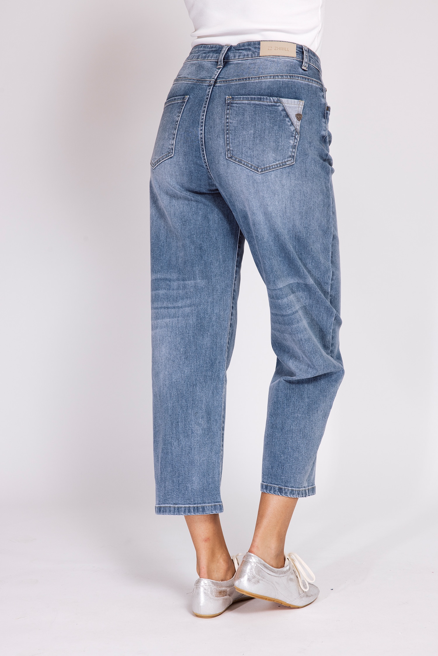 Zhrill Jeans 7/8 »IZA« coupe confortable, jambe droite, longueur 7/8, avec imprimé animal