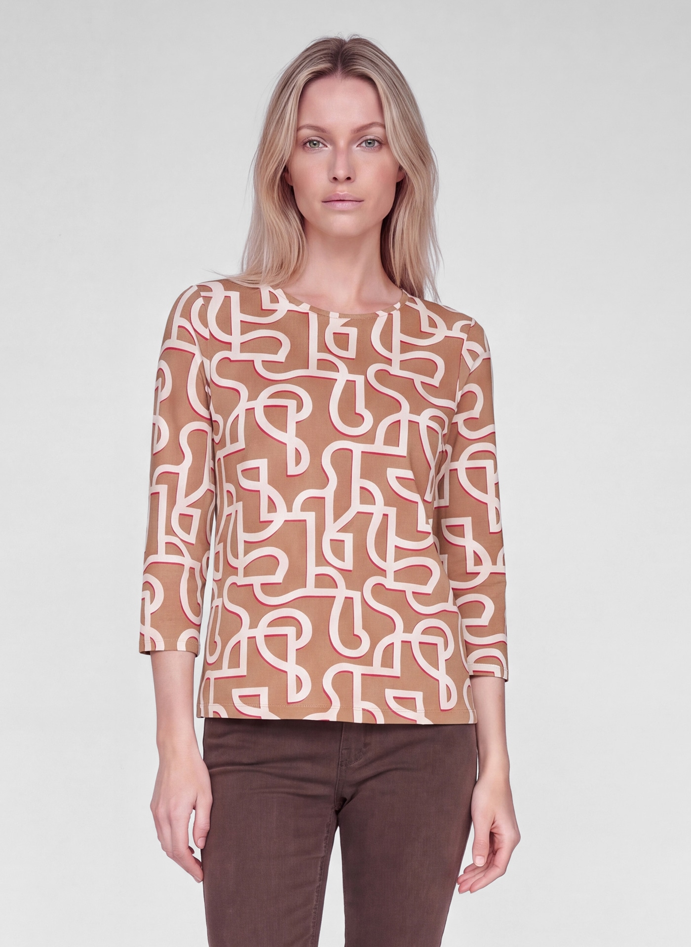 Image of Rabe 3/4-Arm-Shirt Gemustertes Shirt mit Stretch