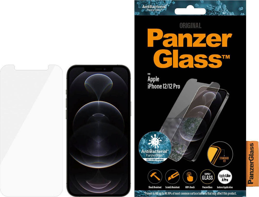 Image of PanzerGlass Displayschutzglas »Apple iPhone 12/12 Pro Antibakt«, (1 St.) bei Ackermann Versand Schweiz