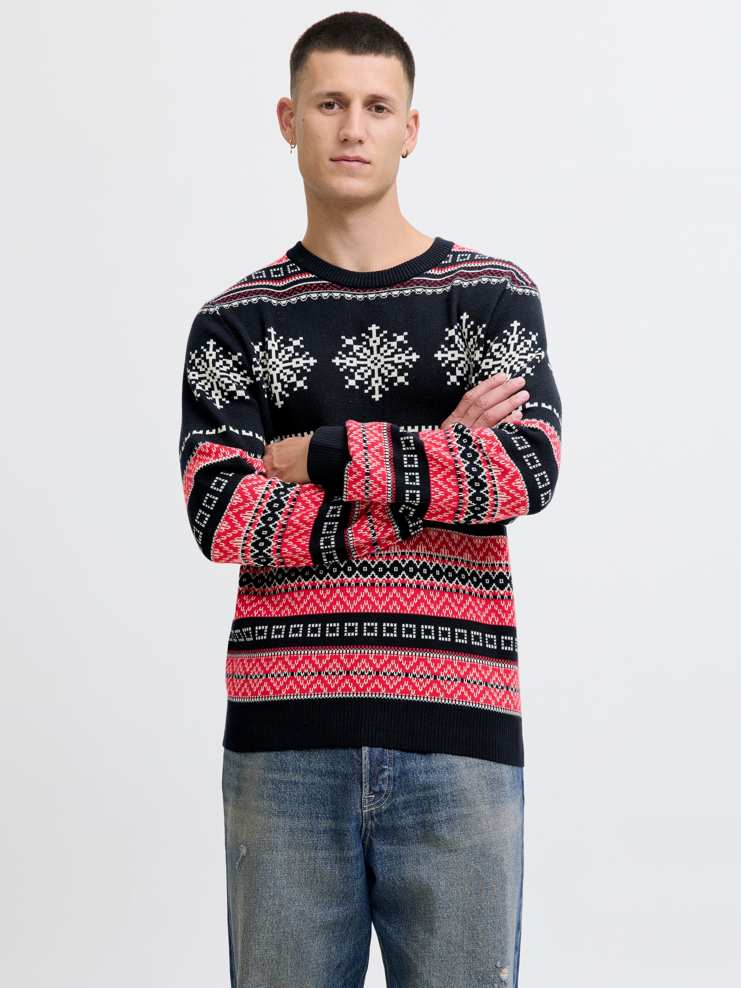 Jack & Jones Pull en tricot »JJXMAS NOEL KNIT CREW NECK«
